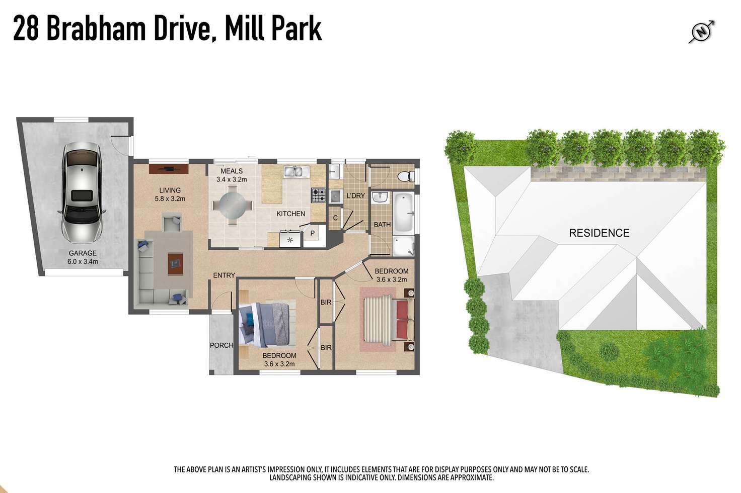 Floorplan of Homely unit listing, 28 Brabham Drive, Mill Park VIC 3082