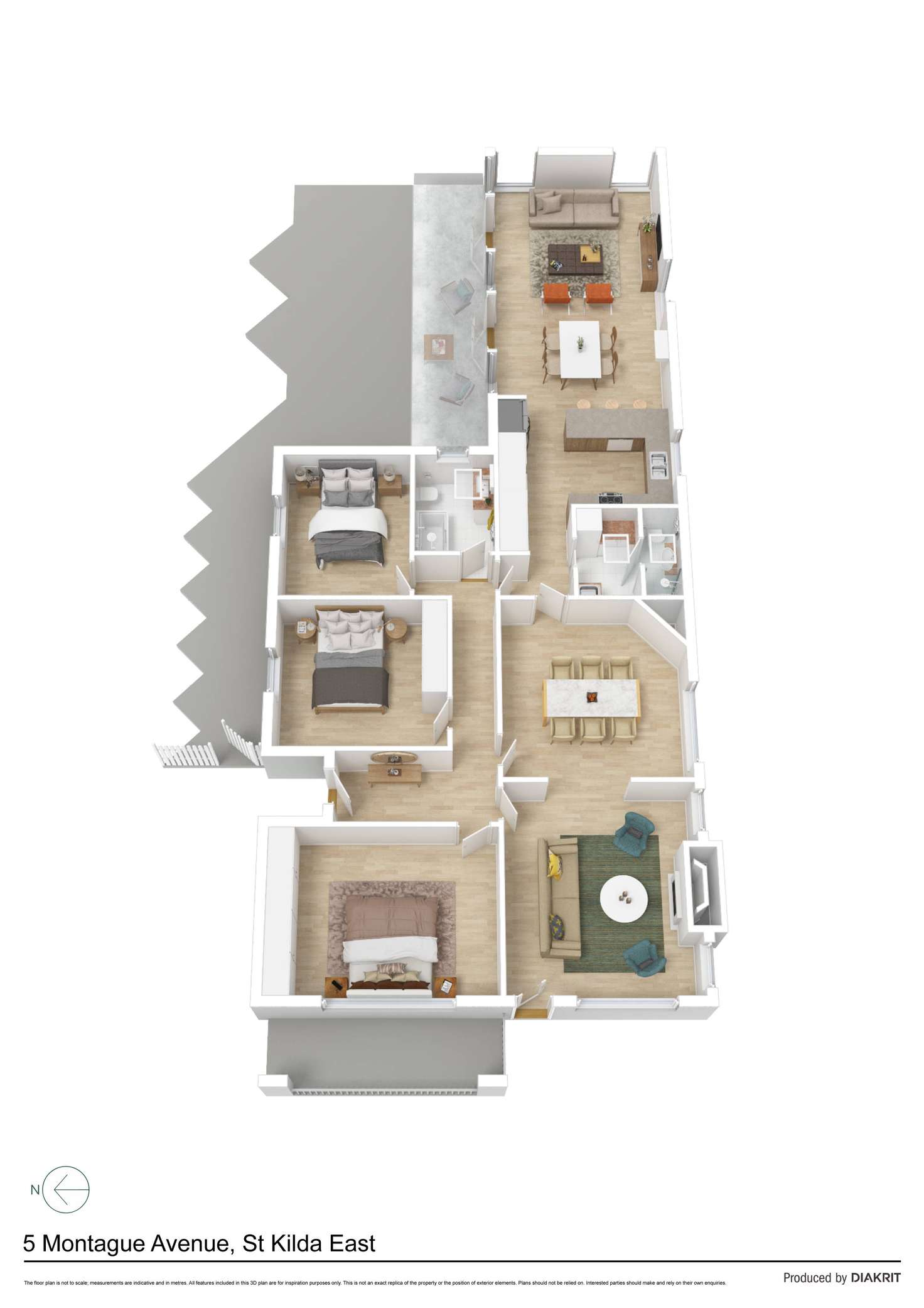 Floorplan of Homely house listing, 5 Montague Avenue, St Kilda East VIC 3183