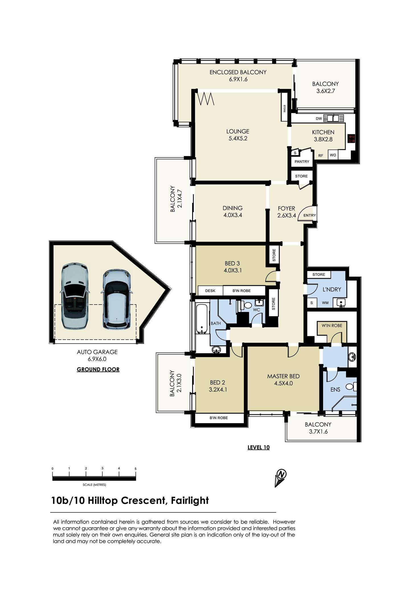 Floorplan of Homely apartment listing, 10B/10 Hilltop Crescent, Fairlight NSW 2094