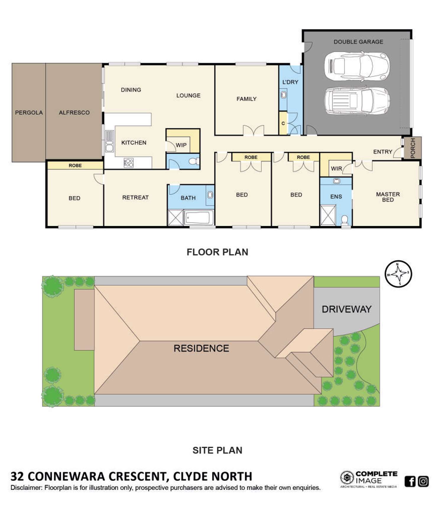 Floorplan of Homely house listing, 32 Connewara Crescent, Clyde North VIC 3978