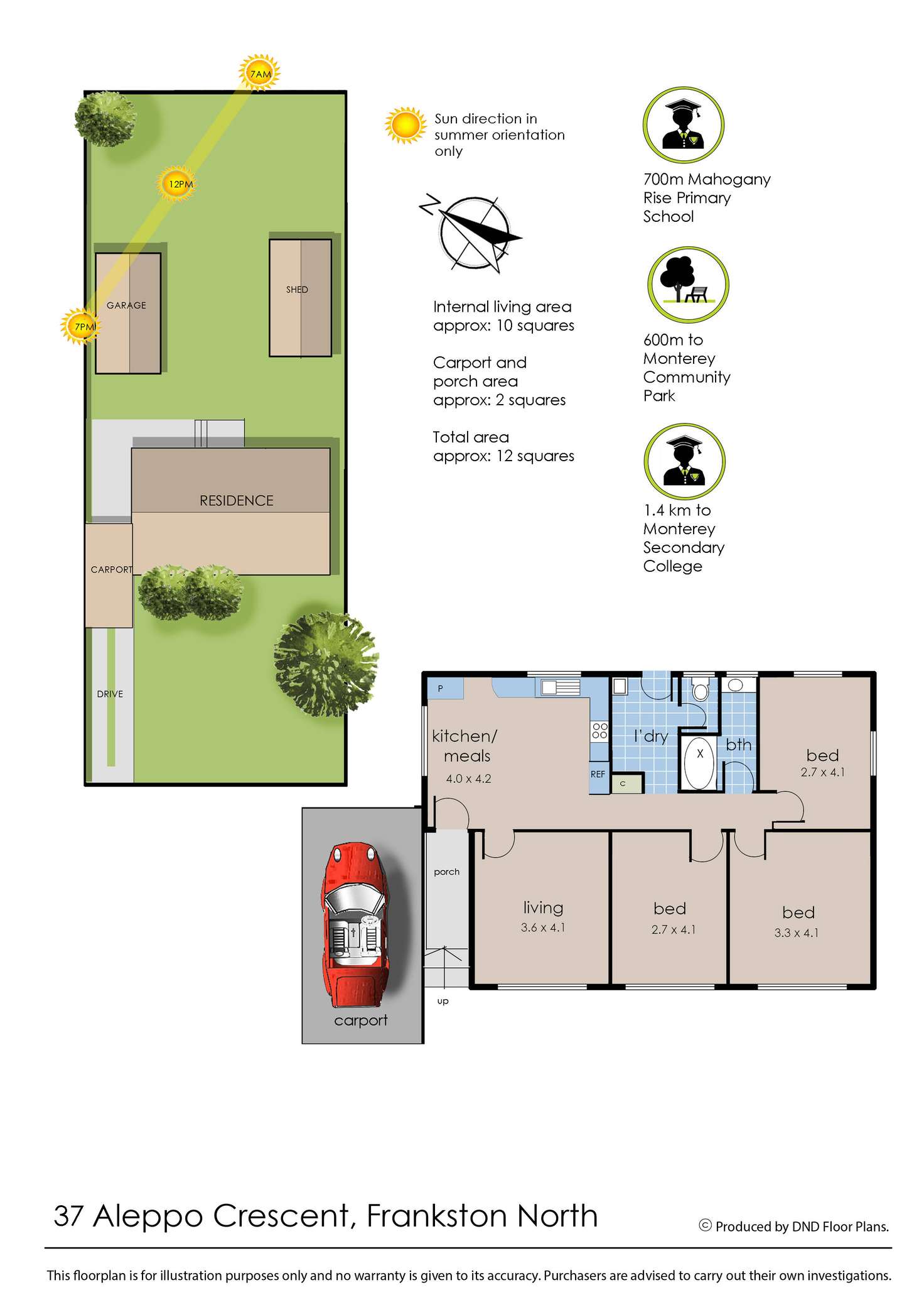 Floorplan of Homely house listing, 37 Aleppo Crescent, Frankston North VIC 3200