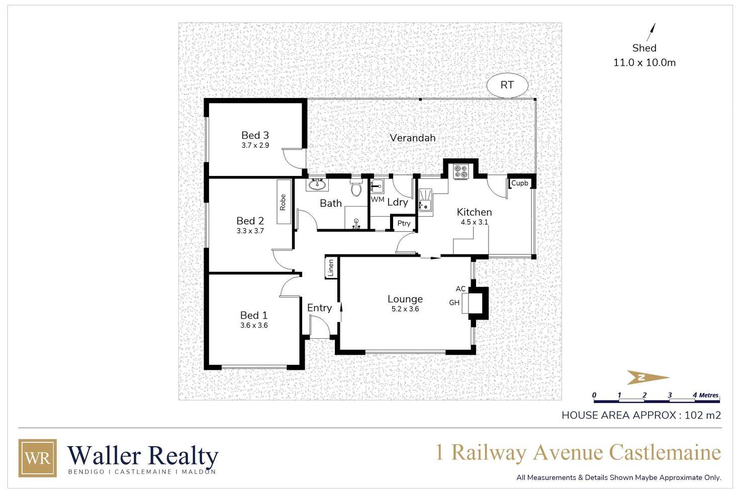 Floorplan of Homely house listing, 1 Railway Avenue, Castlemaine VIC 3450