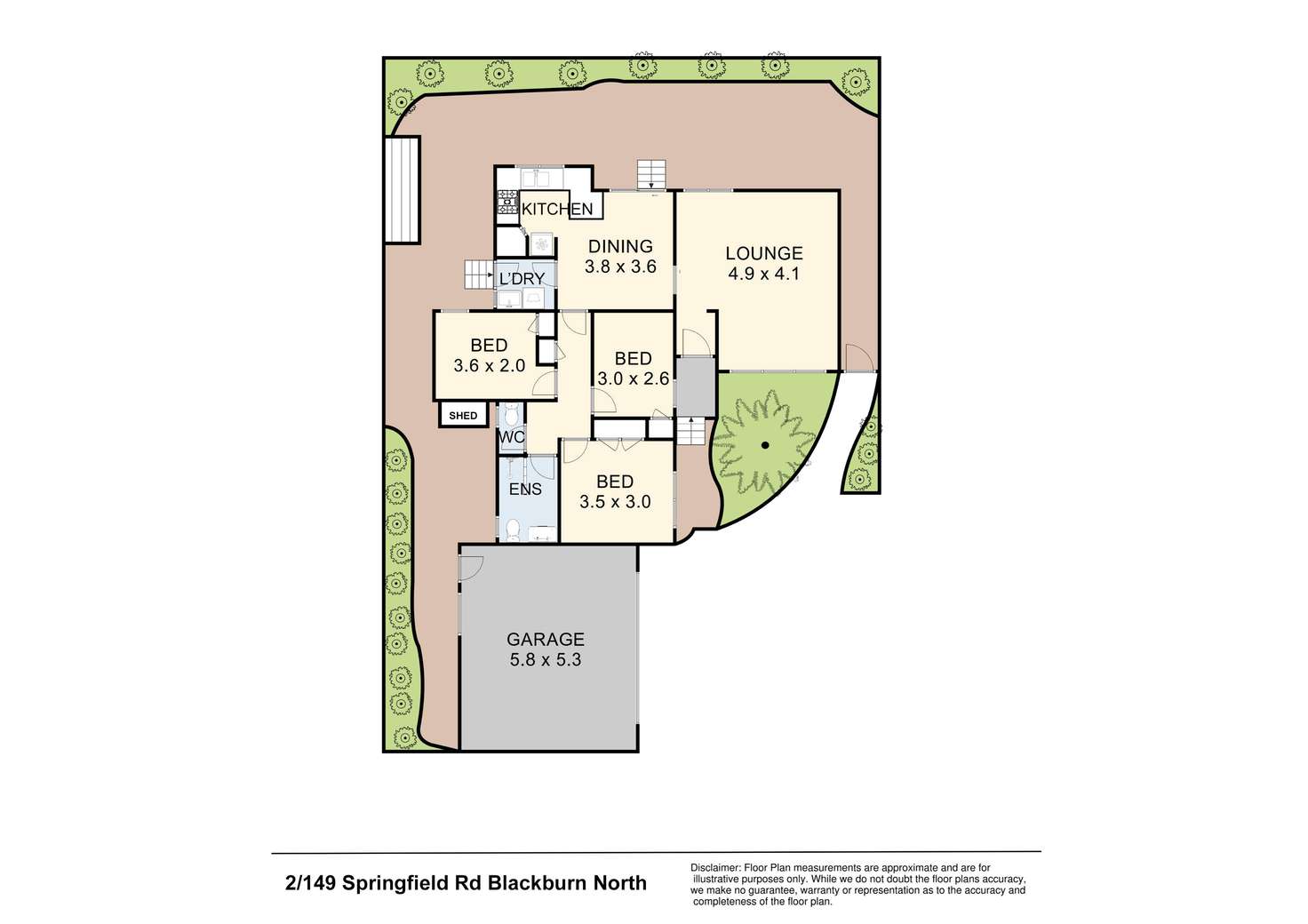 Floorplan of Homely unit listing, 2/149 Springfield Road, Blackburn North VIC 3130
