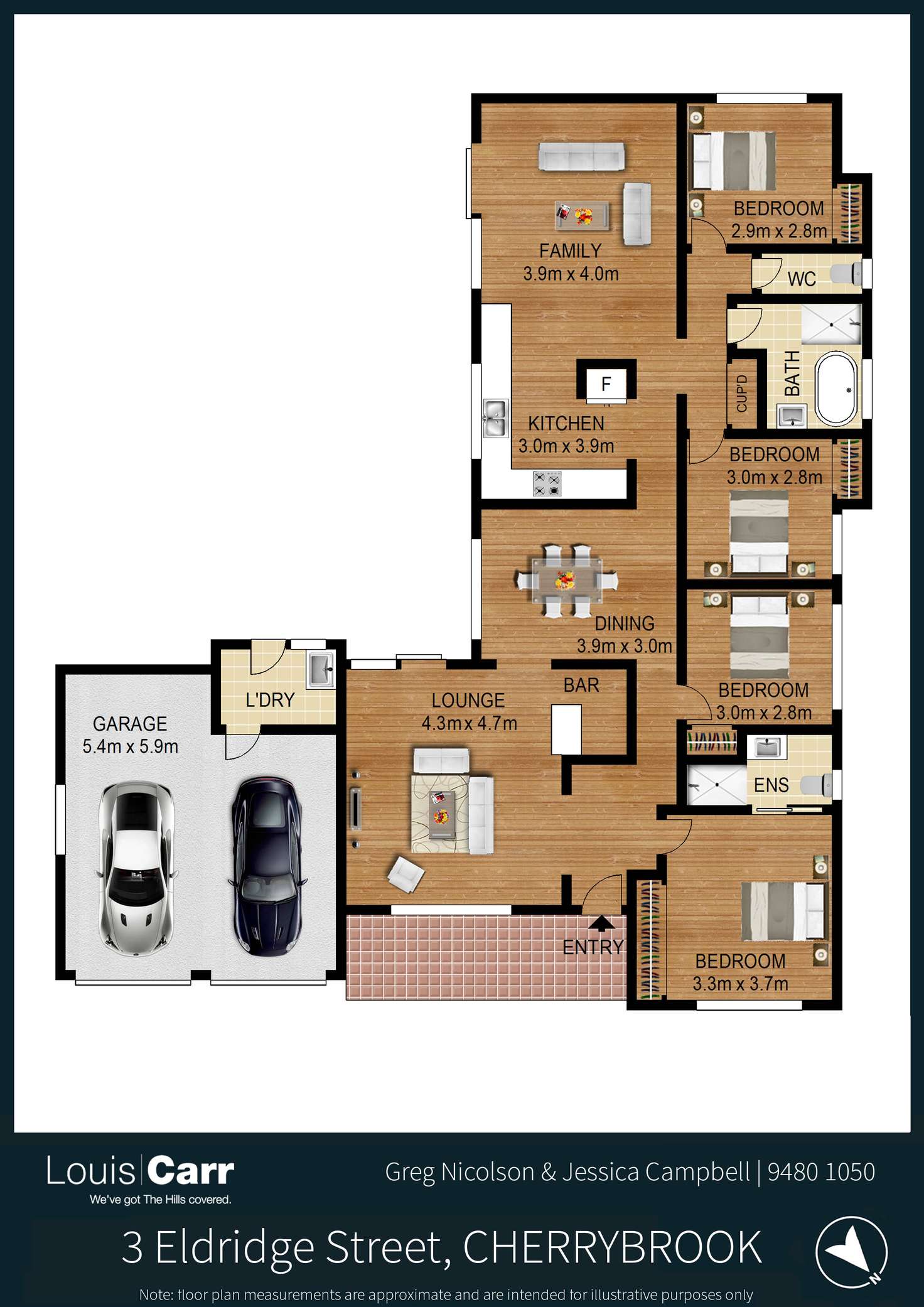 Floorplan of Homely house listing, 3 Eldridge Street, Cherrybrook NSW 2126