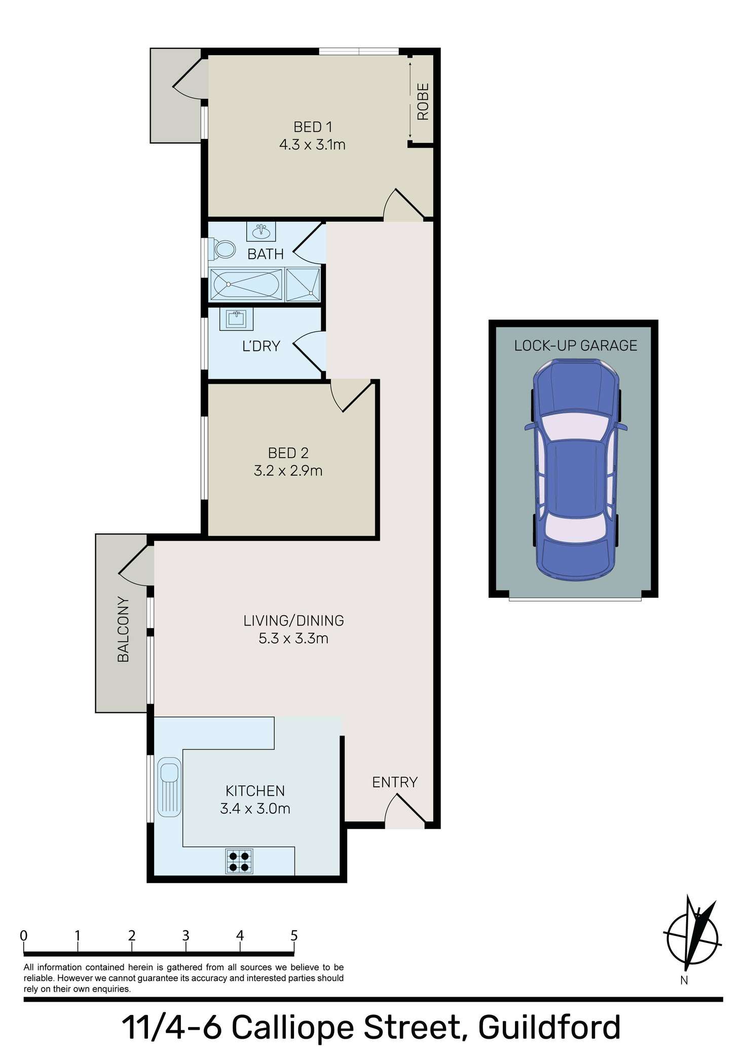 Floorplan of Homely unit listing, 11/4-6 Calliope Street, Guildford NSW 2161
