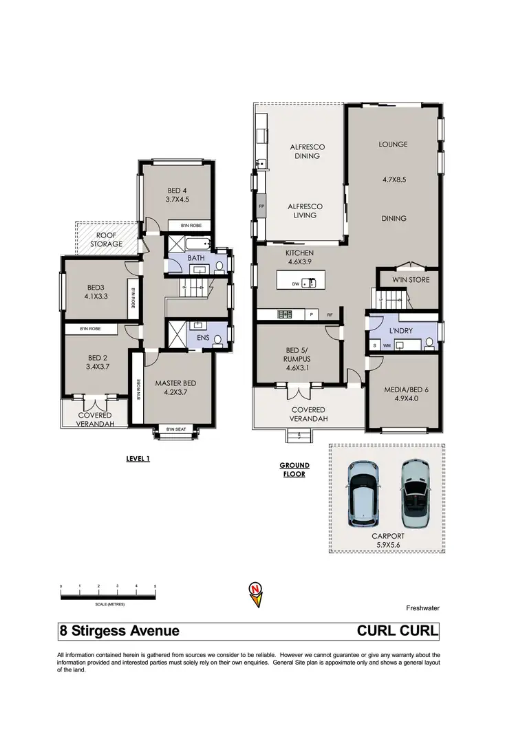 Floorplan of Homely house listing, 8 Stirgess Avenue, Curl Curl NSW 2096