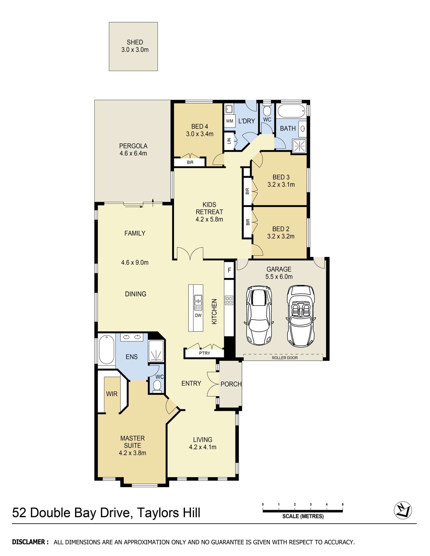 Floorplan of Homely house listing, 52 Double Bay Drive, Taylors Hill VIC 3037