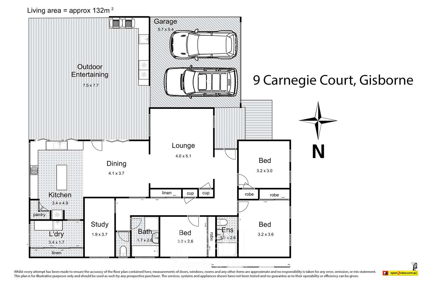 Floorplan of Homely house listing, 9 Carnegie Court, Gisborne VIC 3437