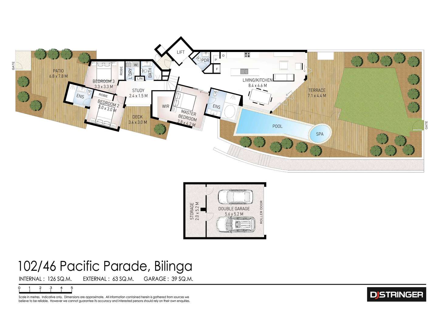 Floorplan of Homely unit listing, 102/46 Pacific Parade, Bilinga QLD 4225