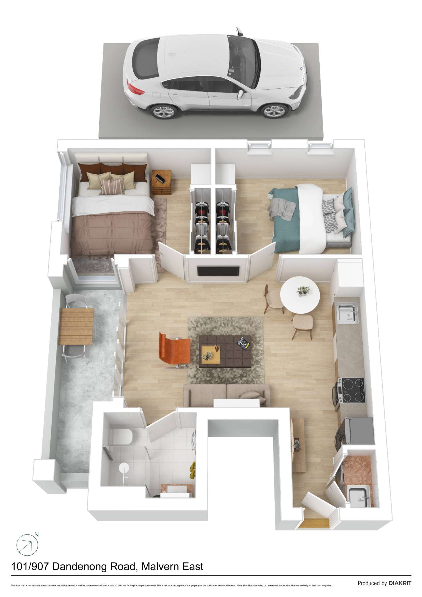 Floorplan of Homely apartment listing, 101/907 Dandenong Road, Malvern East VIC 3145