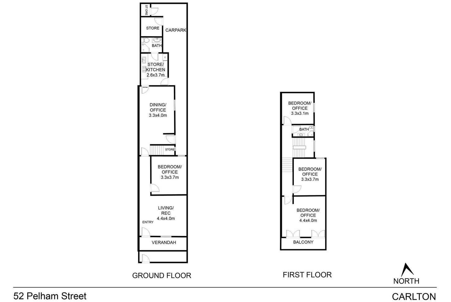 Floorplan of Homely house listing, 52 Pelham Street, Carlton VIC 3053