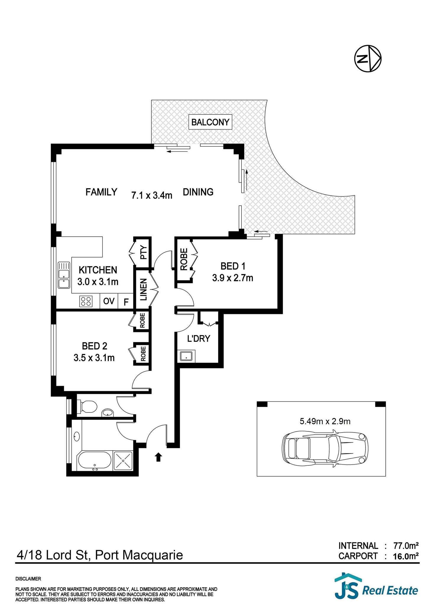 Floorplan of Homely unit listing, 4/18 Lord Street, Port Macquarie NSW 2444