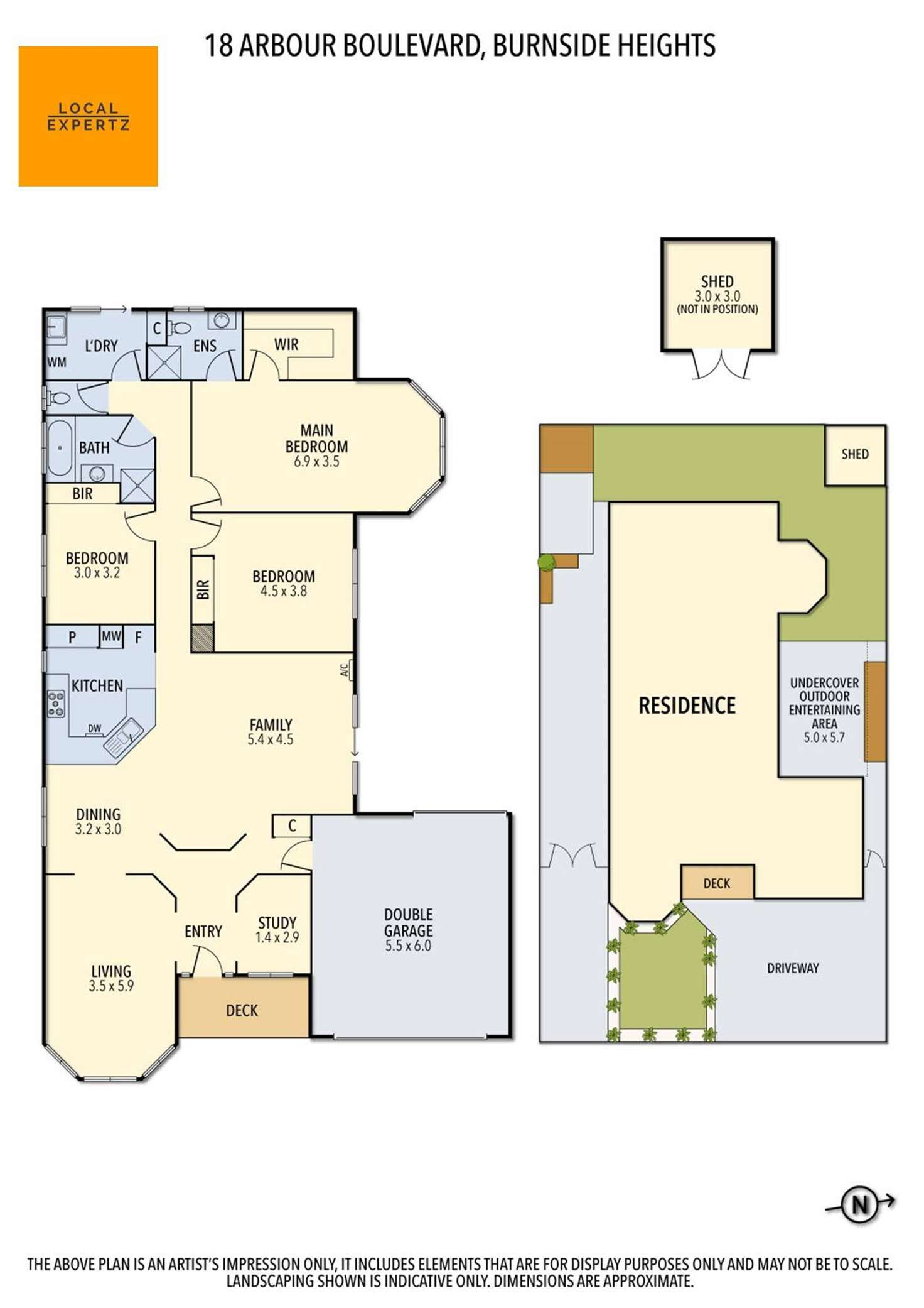 Floorplan of Homely house listing, 18 Arbour Boulevard, Burnside Heights VIC 3023