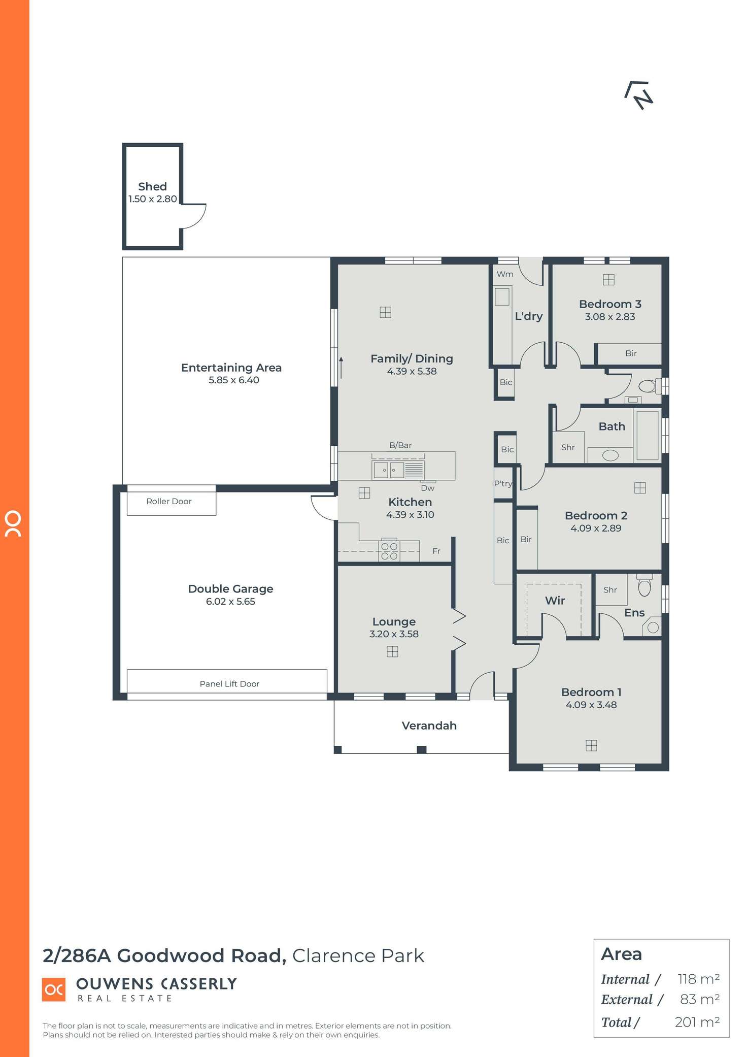 Floorplan of Homely unit listing, 2/286A Goodwood Road, Clarence Park SA 5034