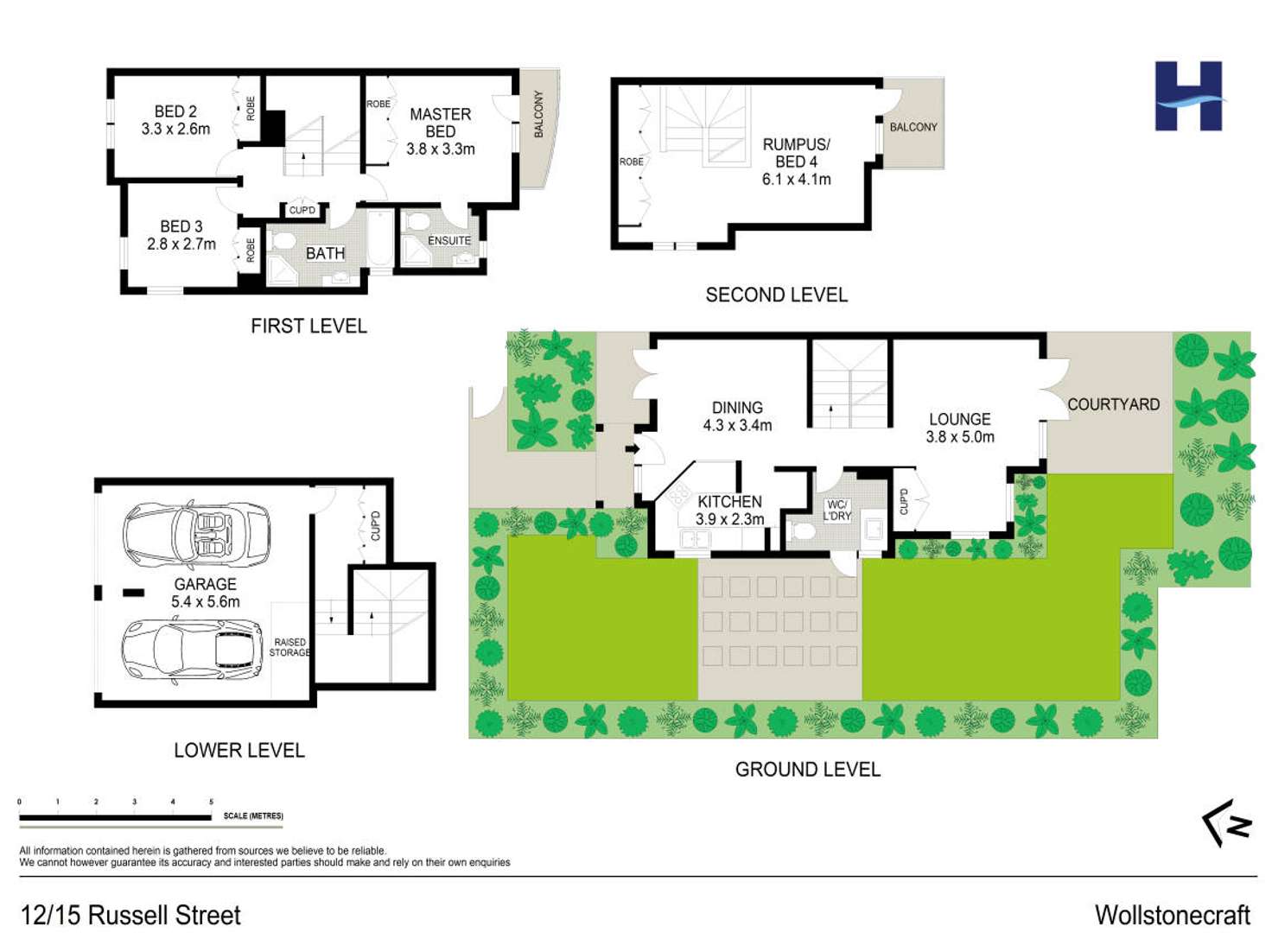 Floorplan of Homely townhouse listing, 12/15 Russell Street, Wollstonecraft NSW 2065