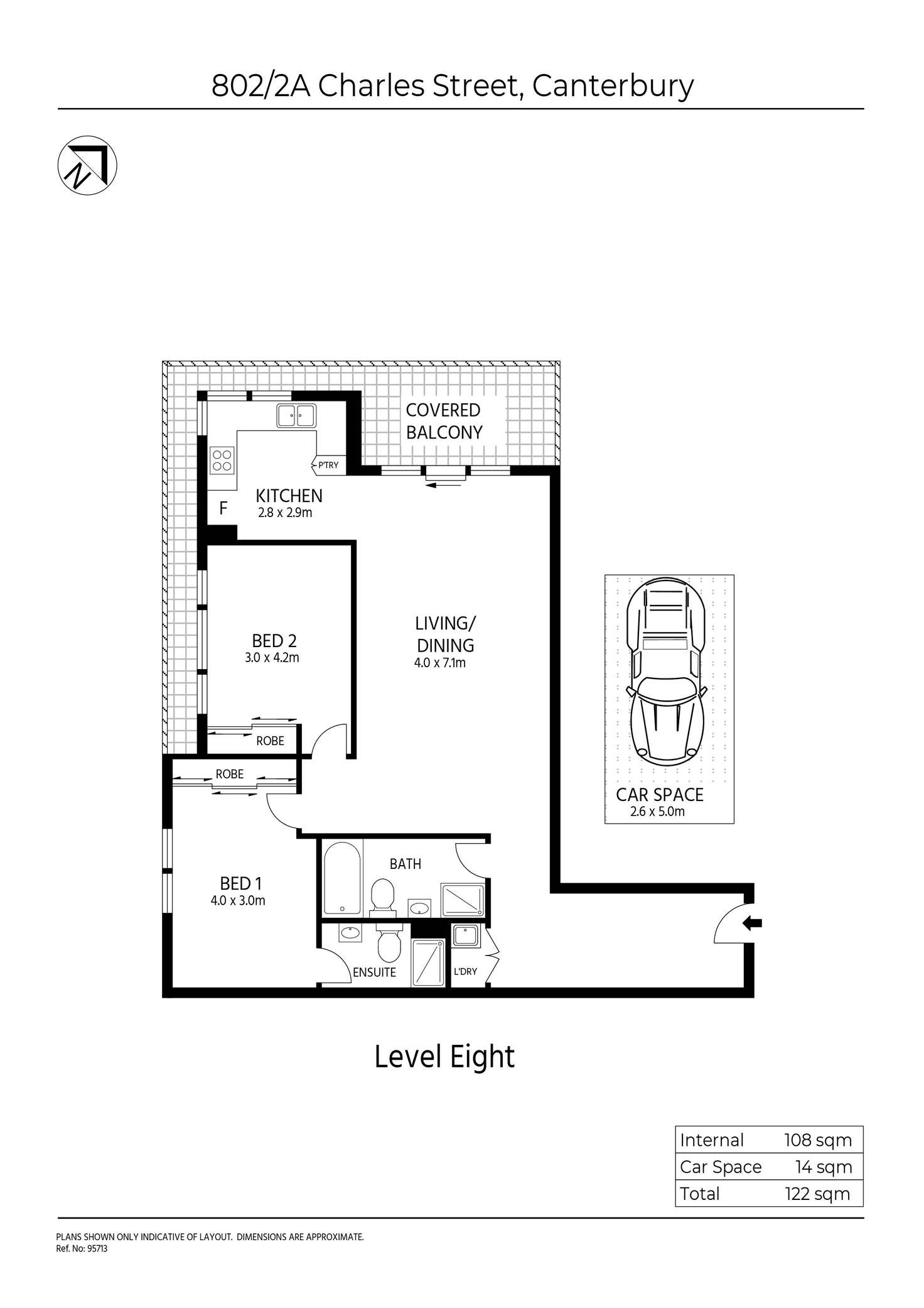 Floorplan of Homely apartment listing, 802/2a Charles Street, Canterbury NSW 2193