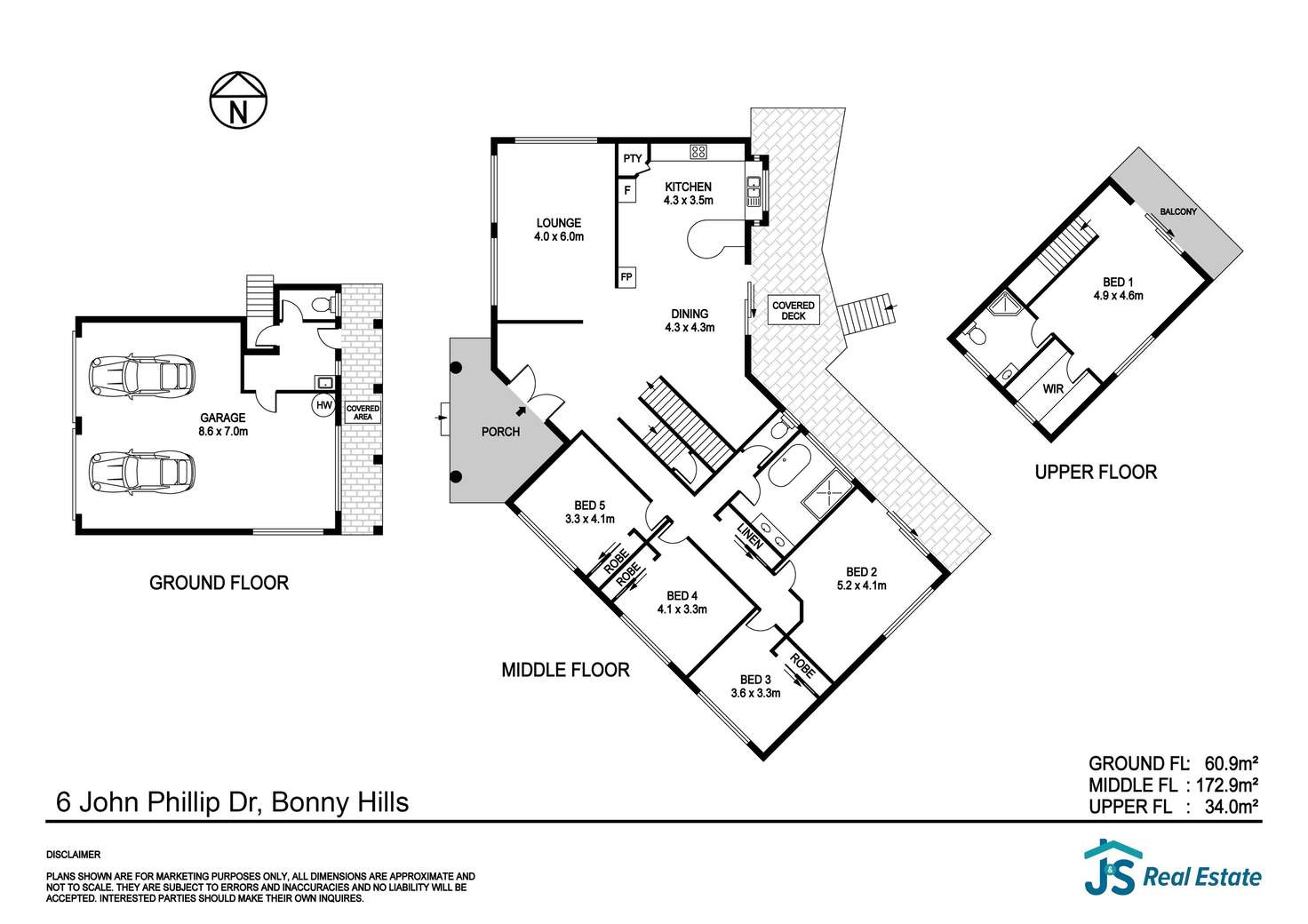 Floorplan of Homely house listing, 6 John Phillip Drive, Bonny Hills NSW 2445