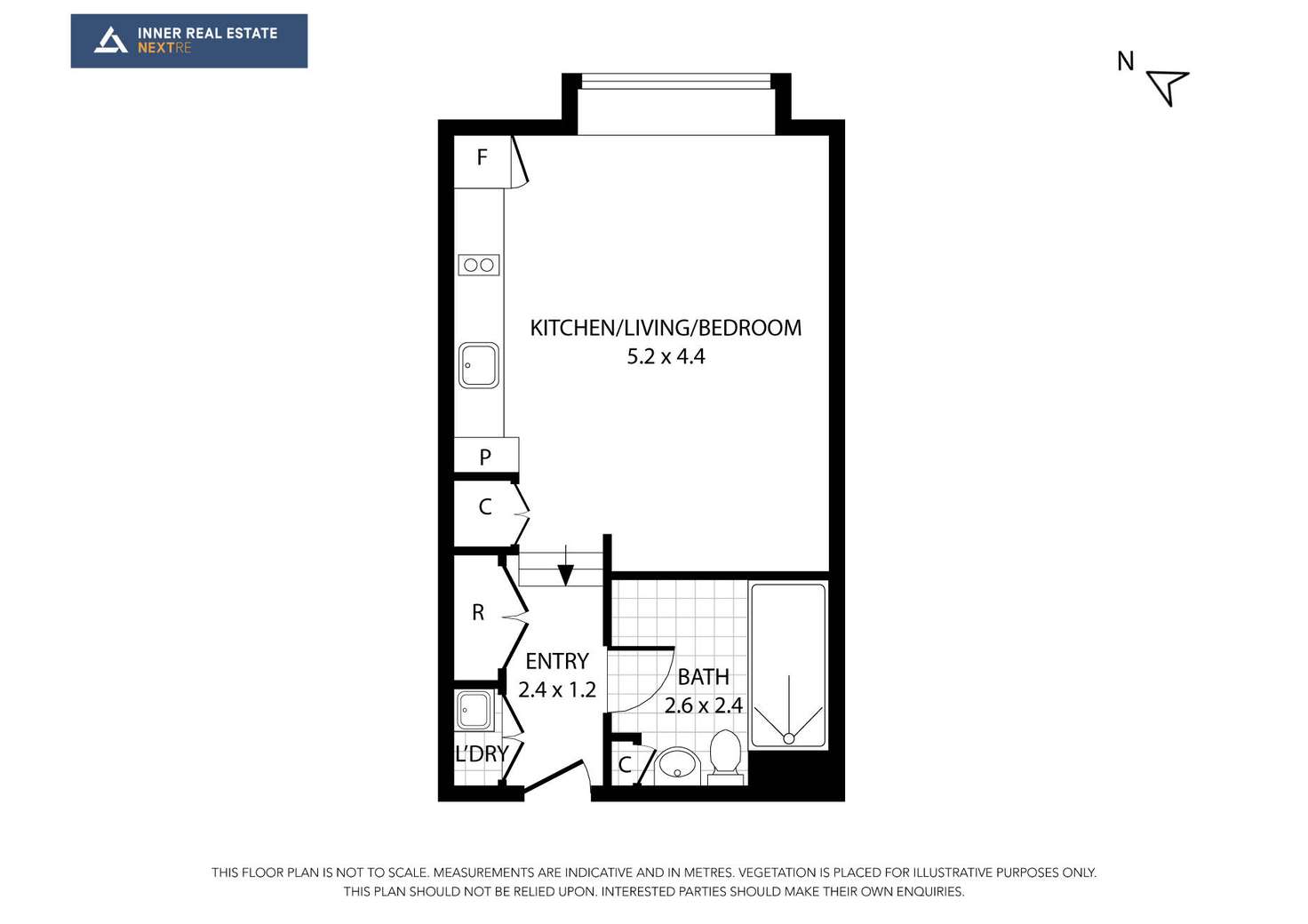 Floorplan of Homely studio listing, 26/1 Manchester Lane, Melbourne VIC 3000