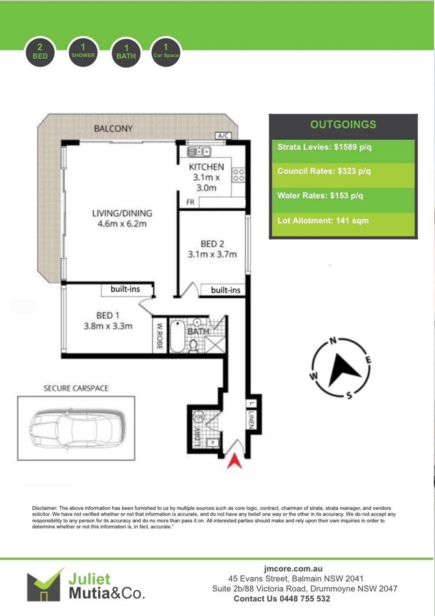 Floorplan of Homely unit listing, 7D/30 Churchill Avenue, Strathfield NSW 2135