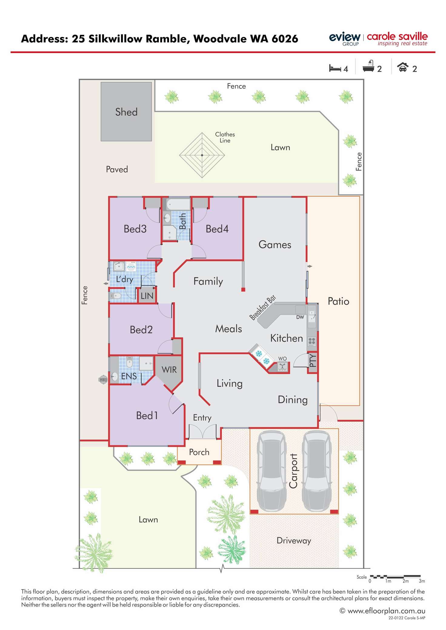 Floorplan of Homely house listing, 25 Silkwillow Ramble, Woodvale WA 6026