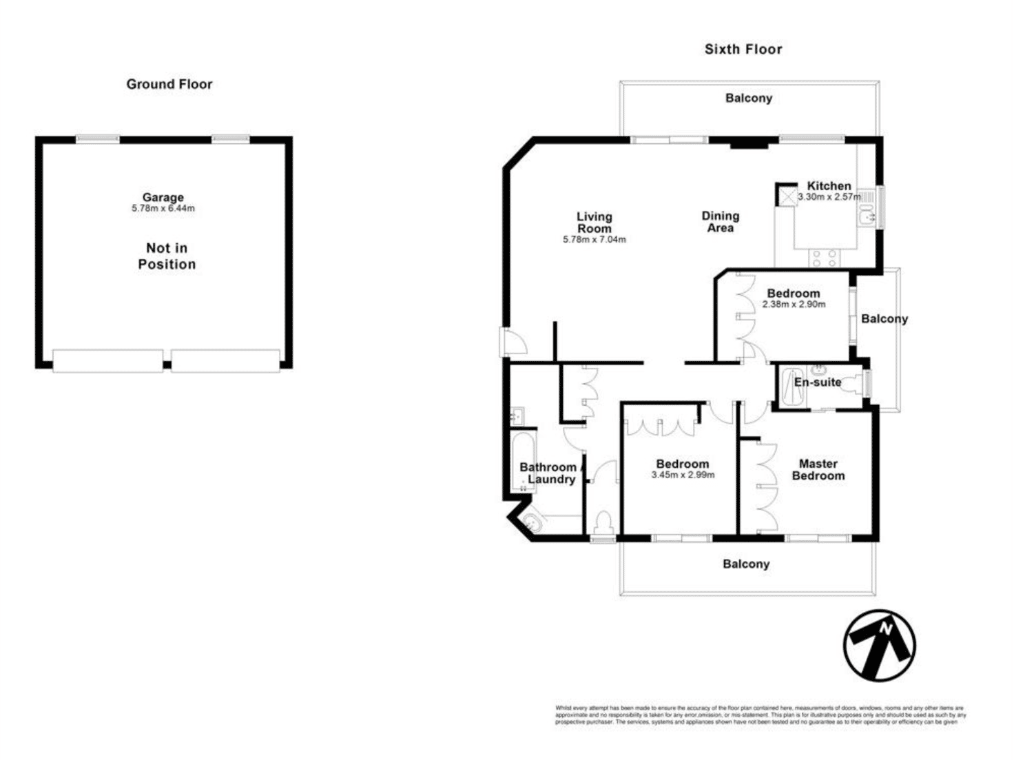 Floorplan of Homely apartment listing, Level 6/26/72 Lorimer Terrace, Kelvin Grove QLD 4059