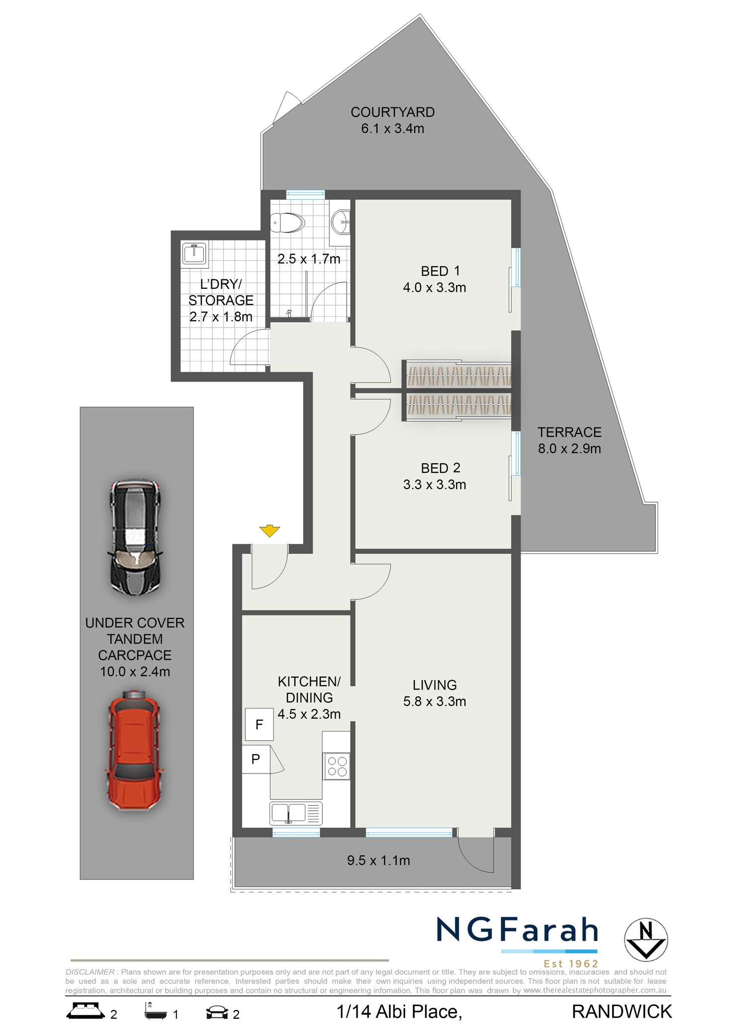 Floorplan of Homely apartment listing, 1/14 Albi Place, Randwick NSW 2031