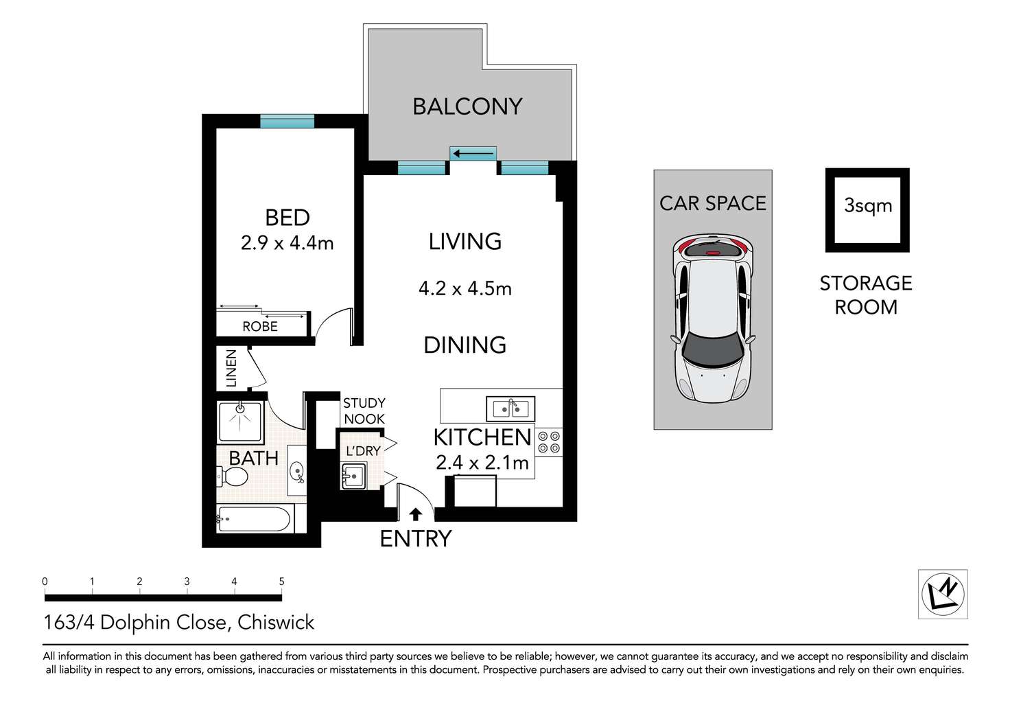 Floorplan of Homely apartment listing, 163/4 Dolphin Close, Chiswick NSW 2046