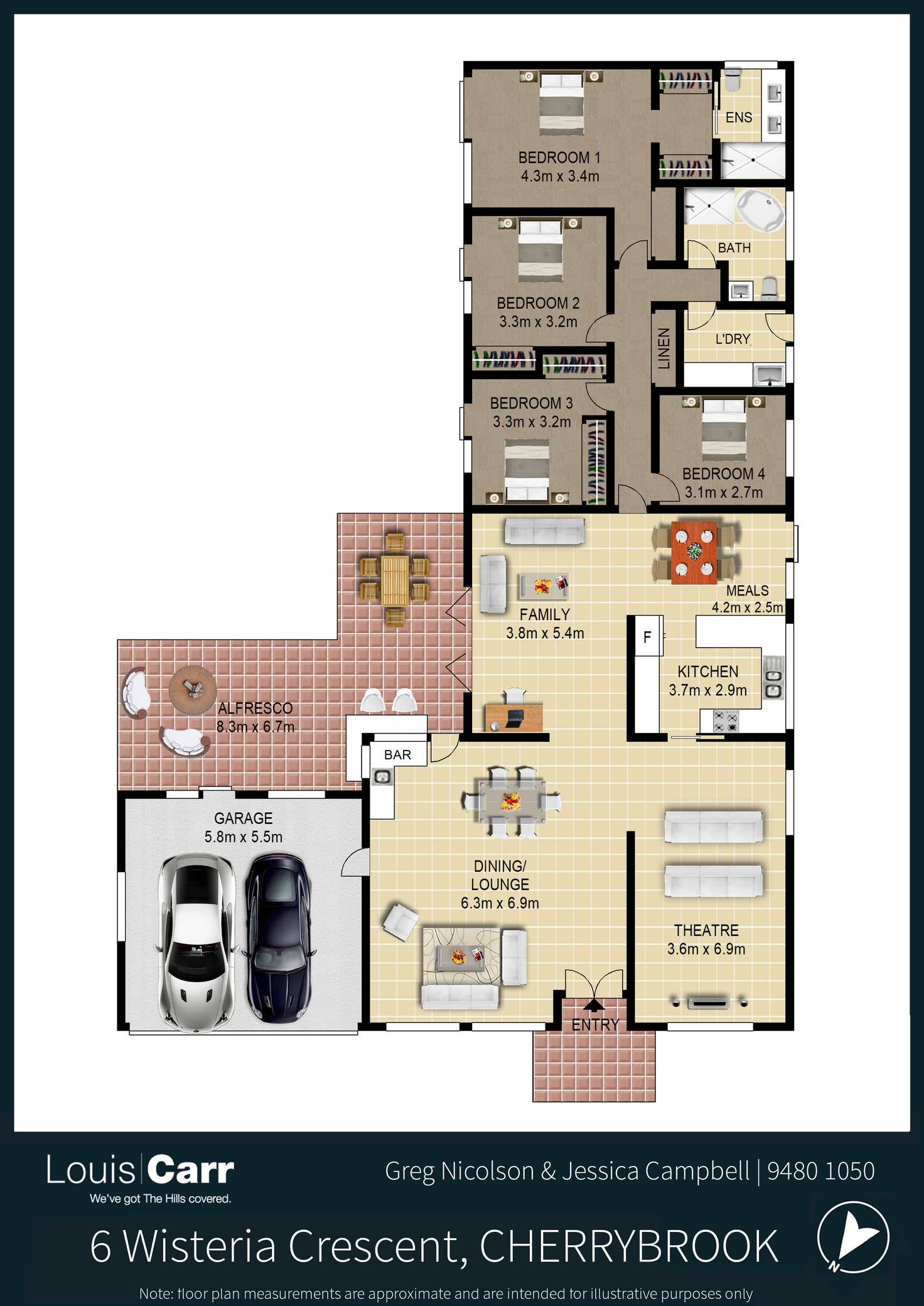 Floorplan of Homely house listing, 6 Wisteria Crescent, Cherrybrook NSW 2126