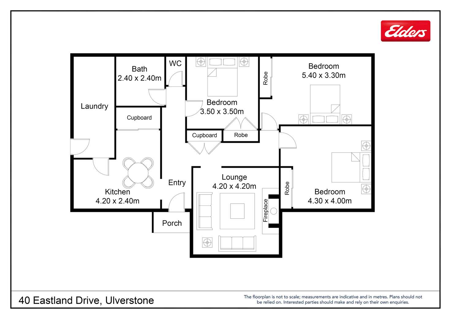 Floorplan of Homely house listing, 40 Eastland Drive, Ulverstone TAS 7315