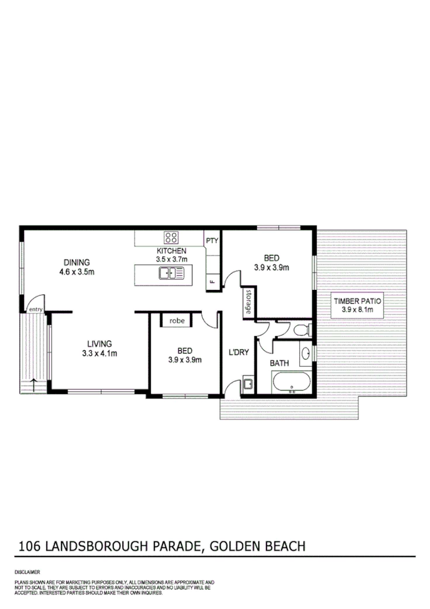 Floorplan of Homely house listing, 106 Landsborough Parade, Golden Beach QLD 4551