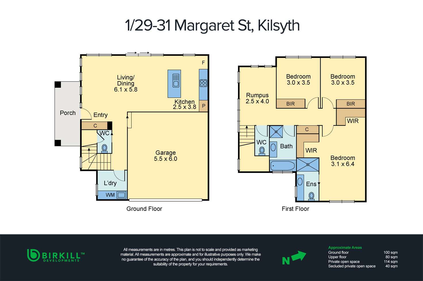 Floorplan of Homely townhouse listing, 1/29-31 Margaret Street, Kilsyth VIC 3137