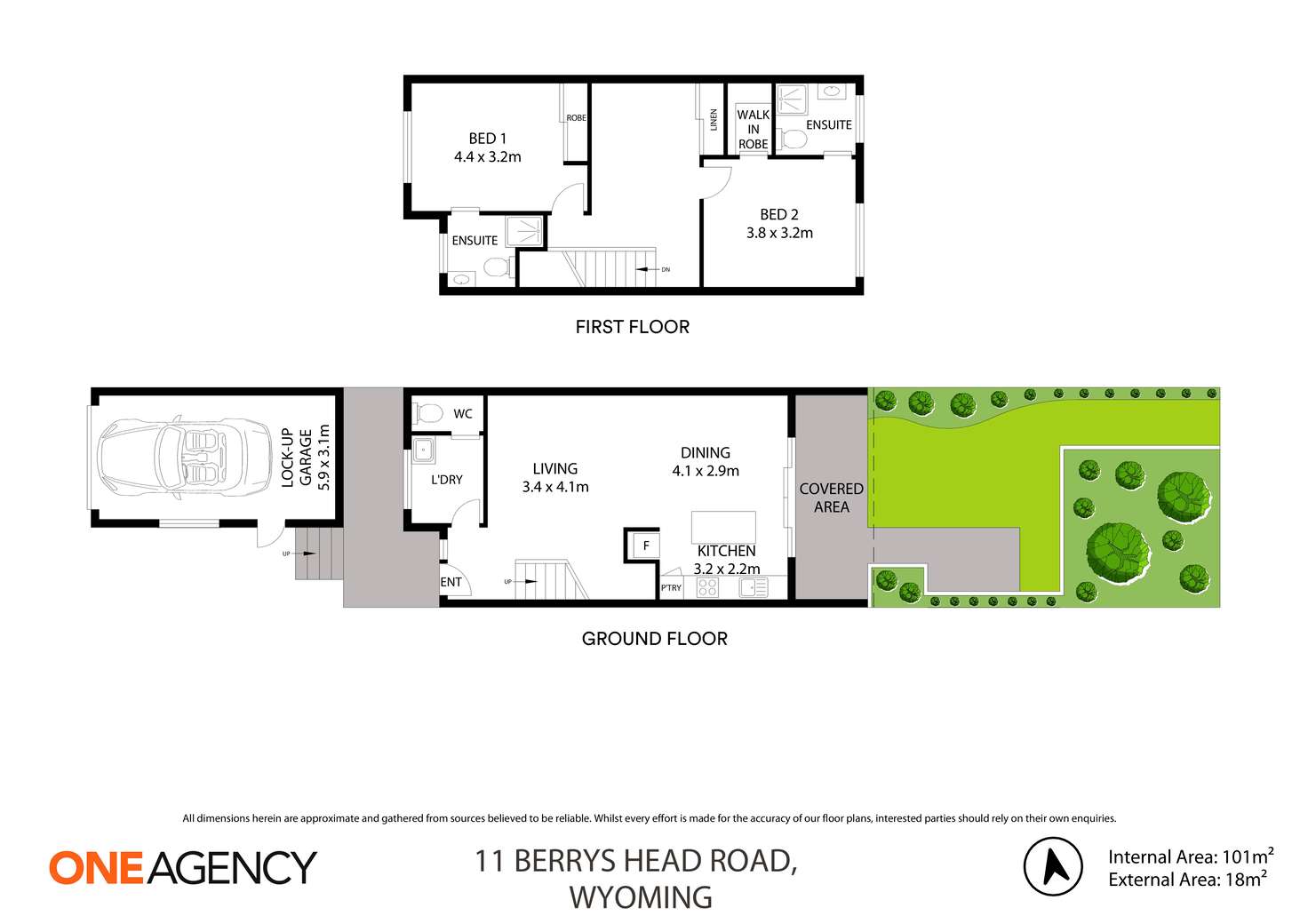 Floorplan of Homely townhouse listing, 9/11 Berrys Head Road, Narara NSW 2250