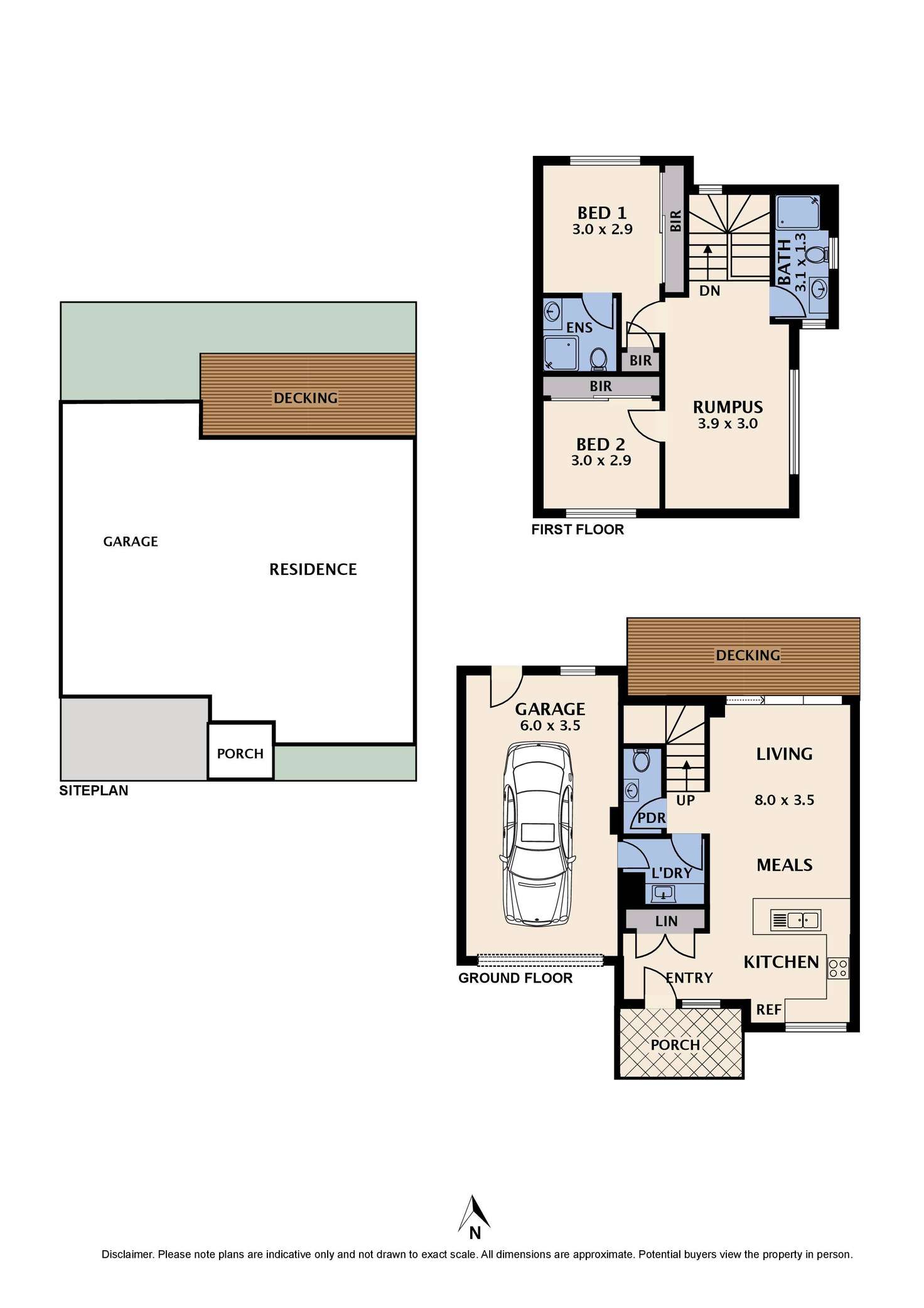 Floorplan of Homely townhouse listing, 3/68 St Vigeons Road, Reservoir VIC 3073