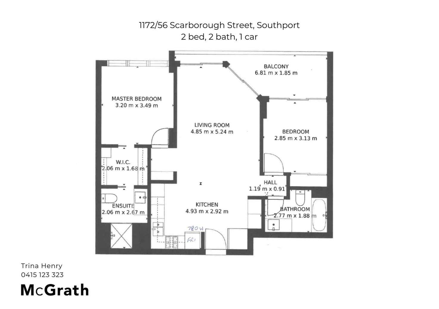 Floorplan of Homely apartment listing, 1172/56 Scarborough Street, Southport QLD 4215