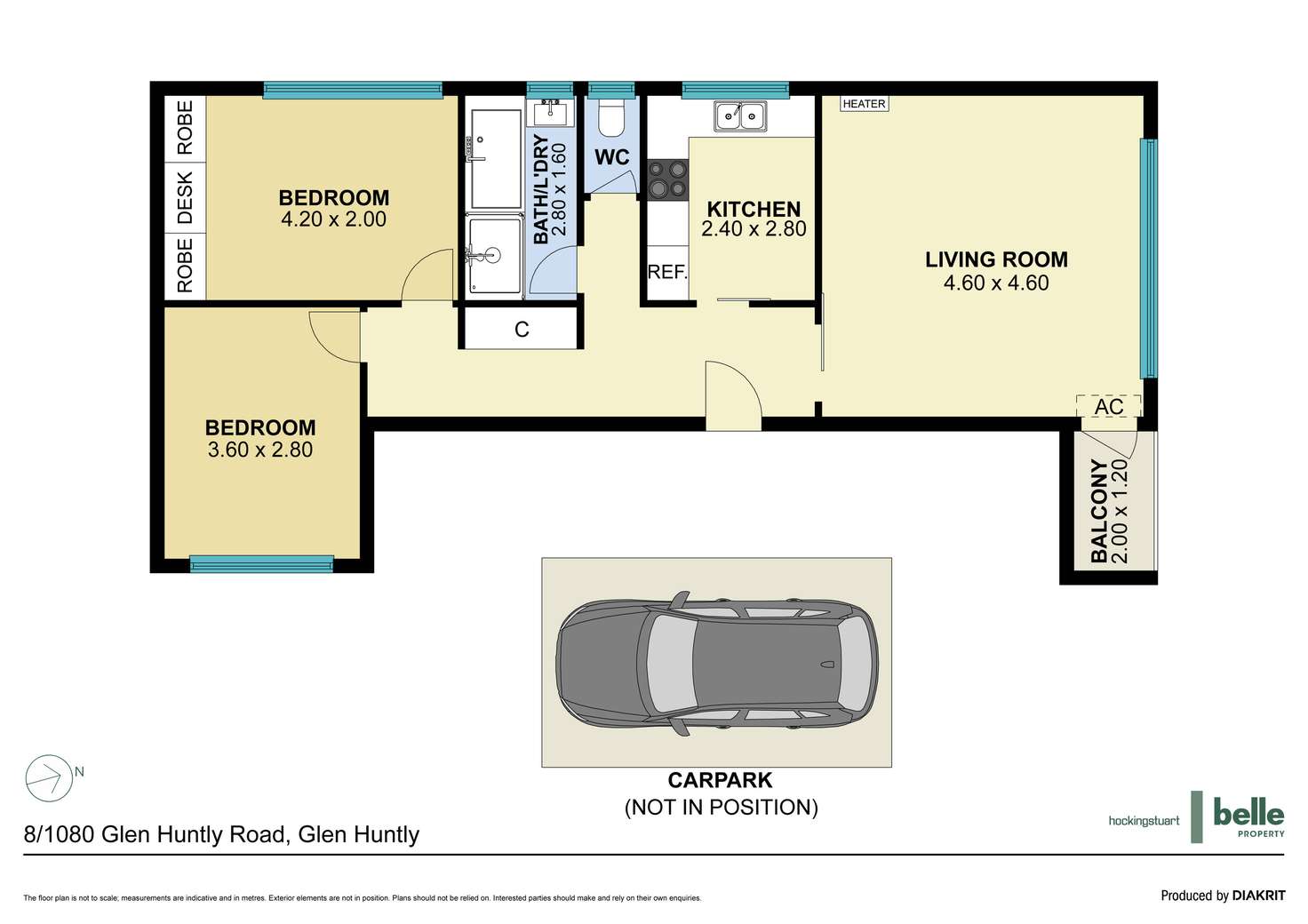 Floorplan of Homely apartment listing, 8/1080 Glen Huntly Road, Glen Huntly VIC 3163