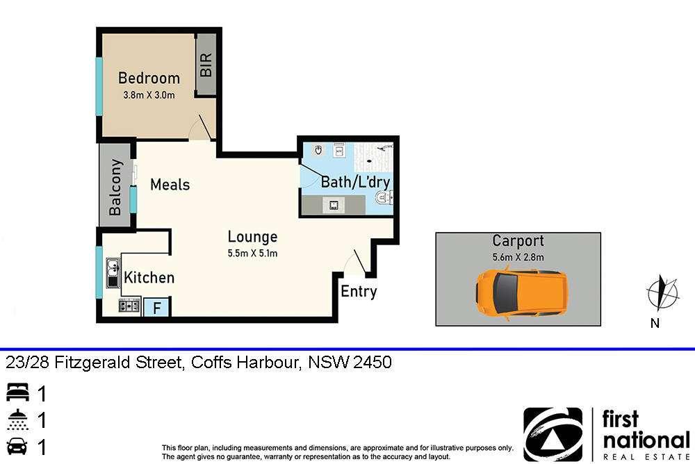 Floorplan of Homely apartment listing, 23/28 Fitzgerald Street, Coffs Harbour NSW 2450