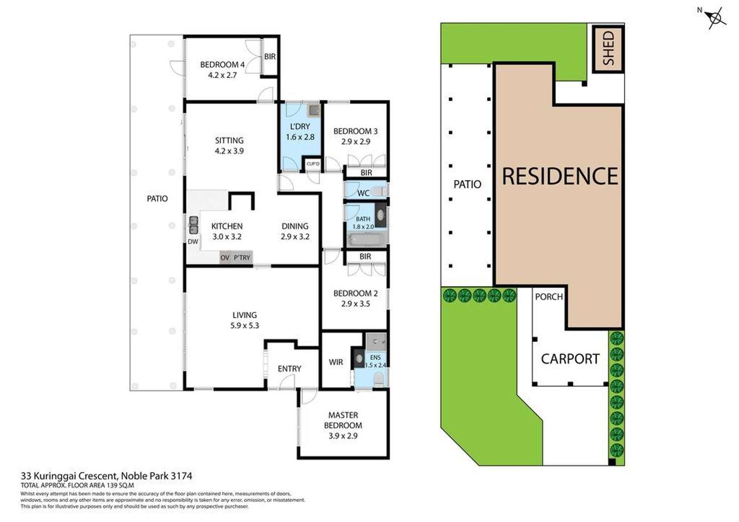 Floorplan of Homely house listing, 33 Kuringgai Crescent, Noble Park VIC 3174