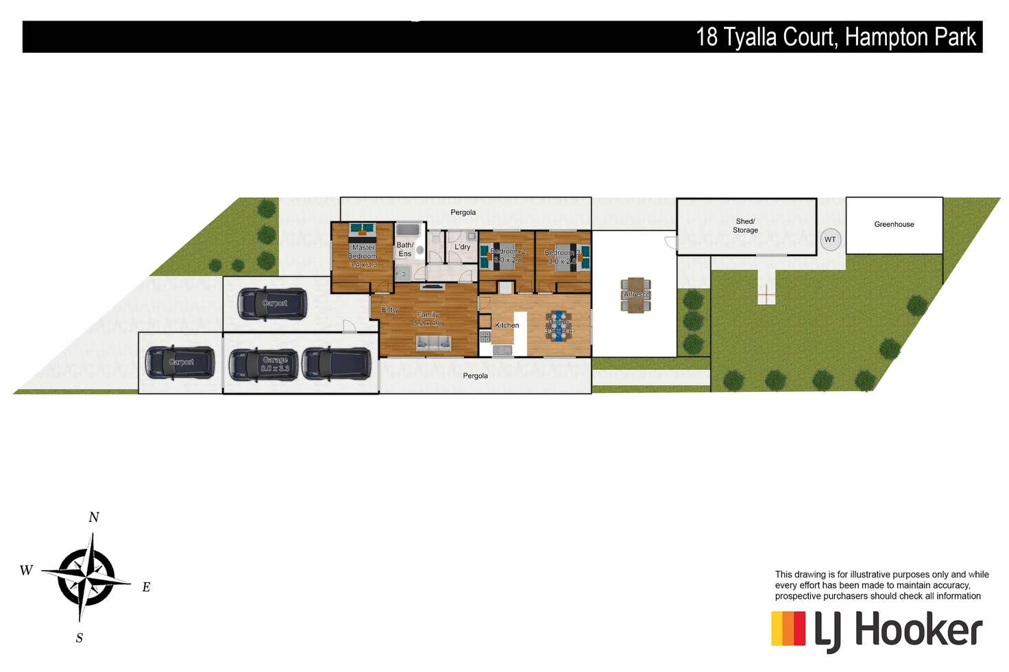 Floorplan of Homely house listing, 18 Tyalla Court, Hampton Park VIC 3976