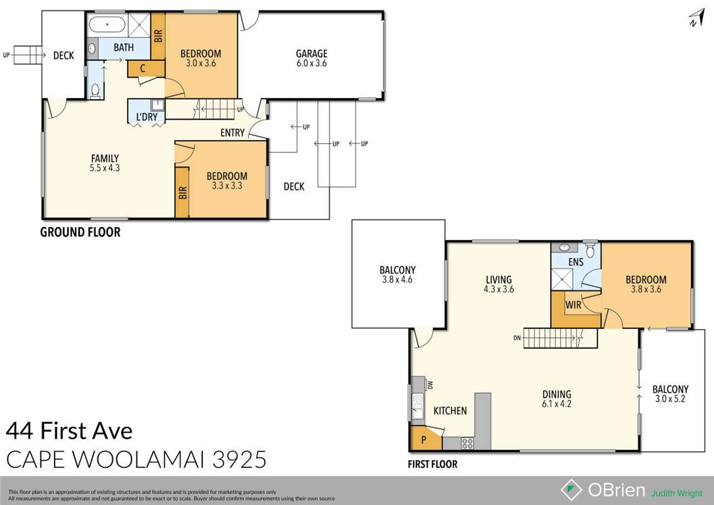 Floorplan of Homely house listing, 44 First Avenue, Cape Woolamai VIC 3925
