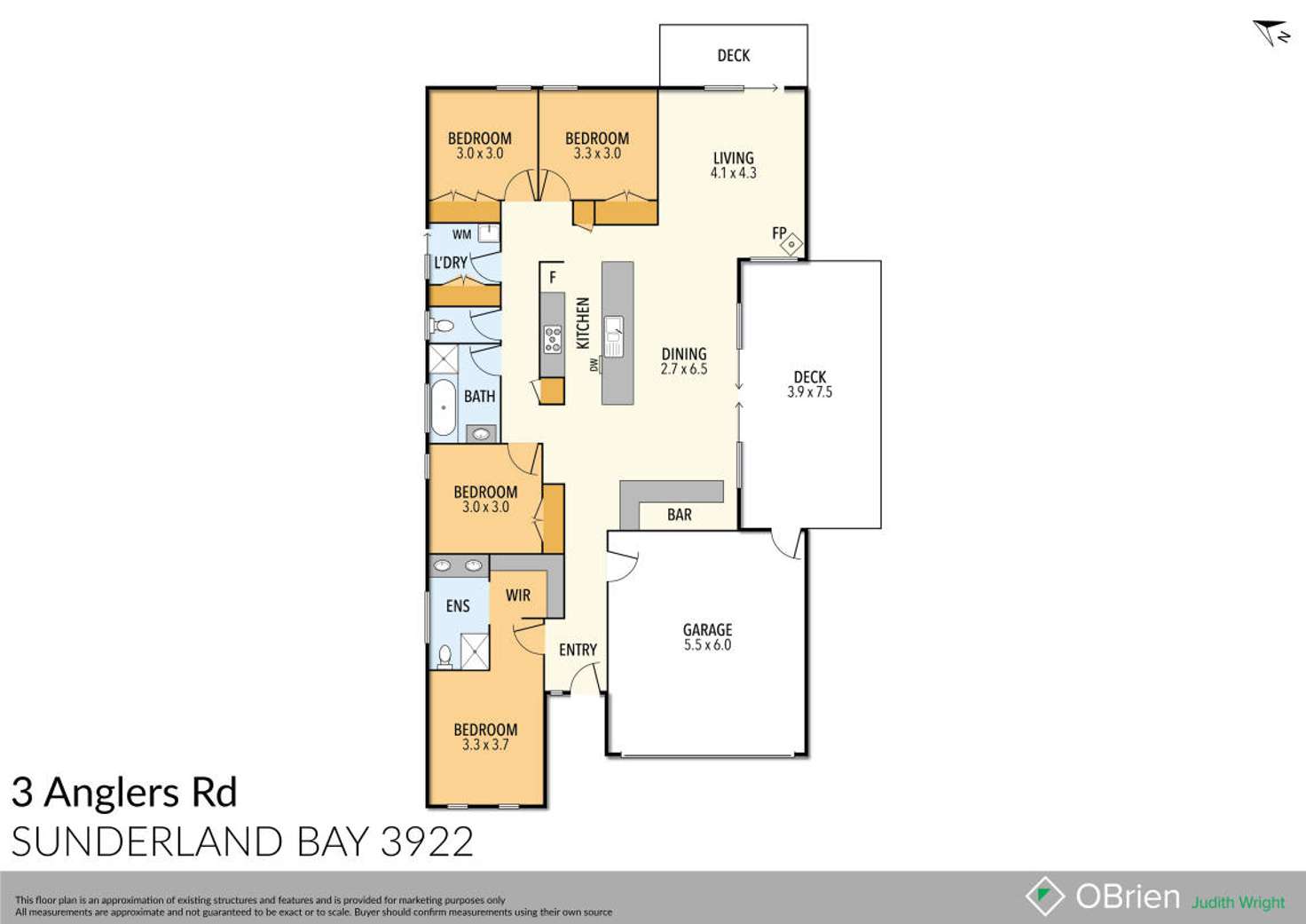 Floorplan of Homely house listing, 3 Anglers Road, Sunderland Bay VIC 3922
