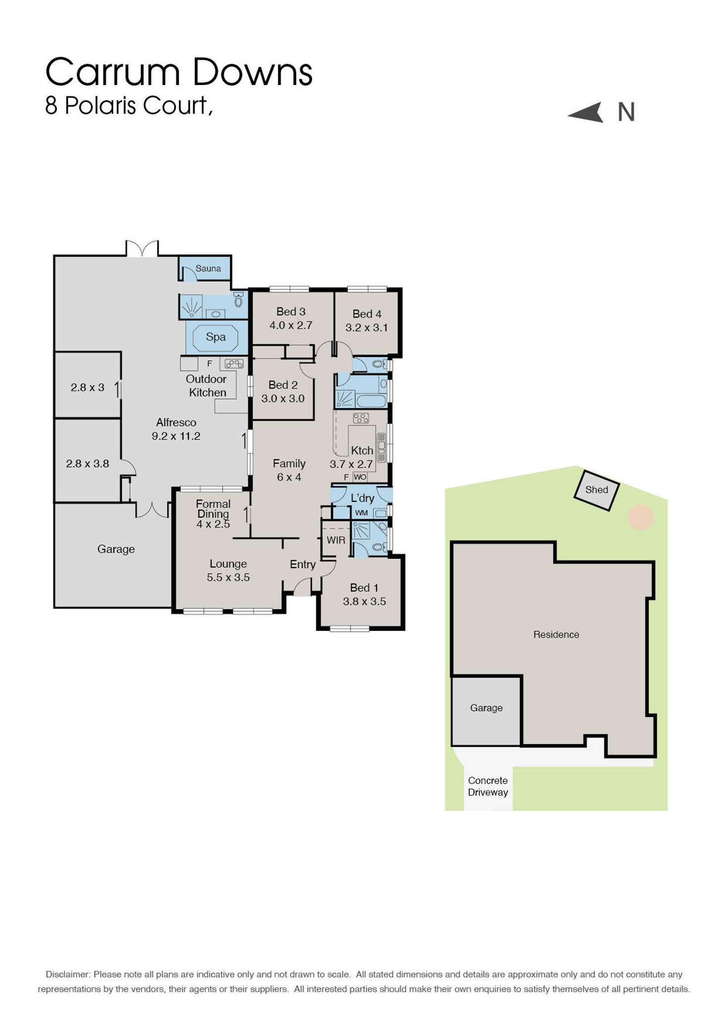Floorplan of Homely house listing, 8 Polaris Court, Carrum Downs VIC 3201