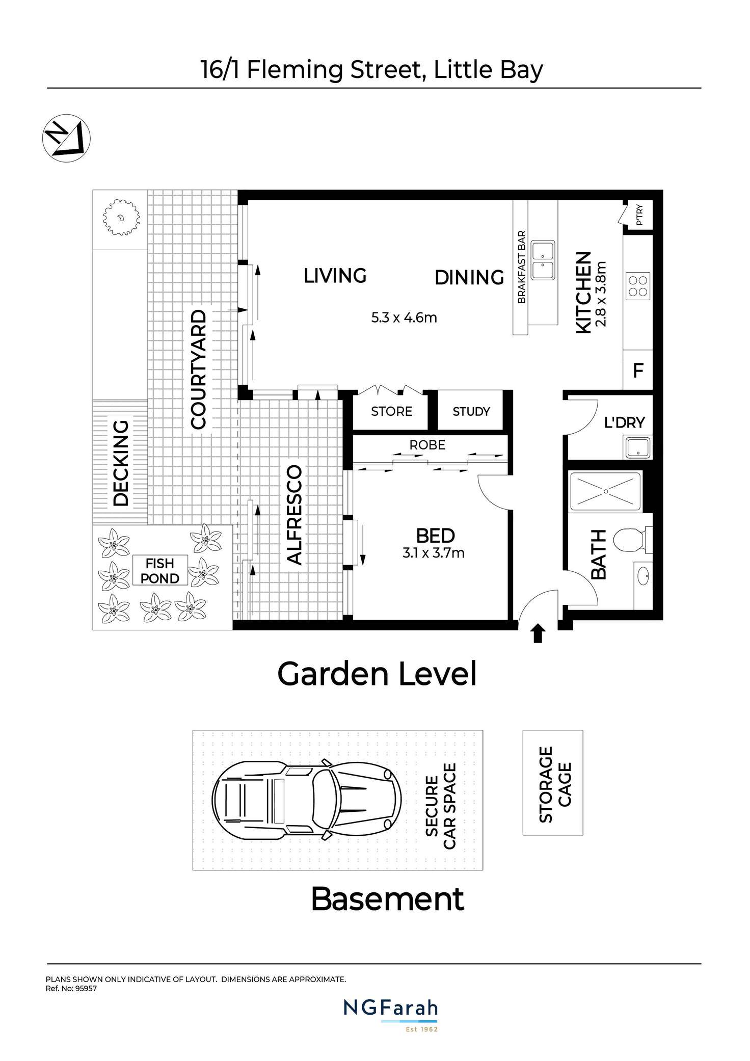 Floorplan of Homely unit listing, 16/1 Fleming Street, Little Bay NSW 2036