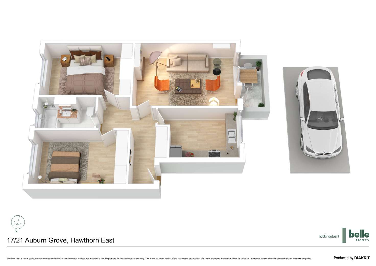 Floorplan of Homely apartment listing, 17/21 Auburn Grove, Hawthorn East VIC 3123