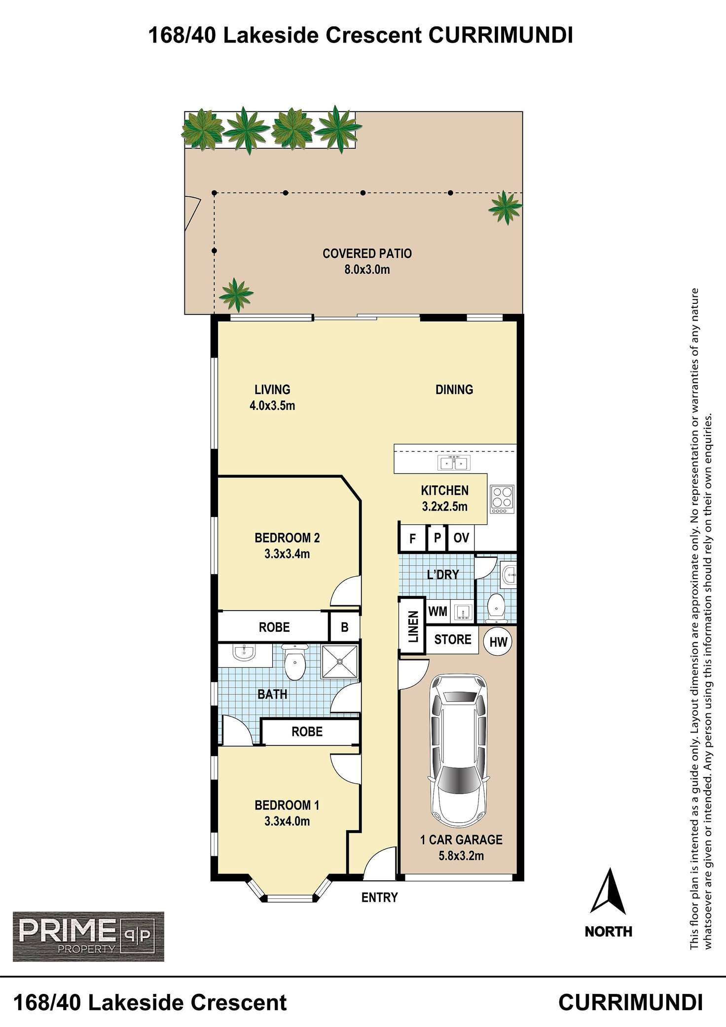 Floorplan of Homely villa listing, 168/40 Lakeside Crescent, Currimundi QLD 4551