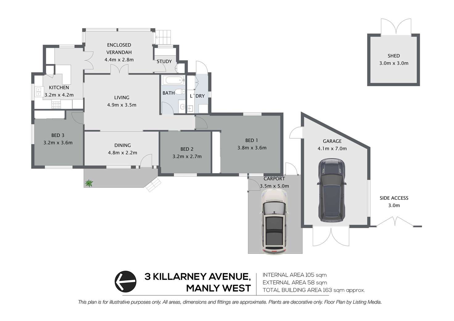 Floorplan of Homely house listing, 3 Killarney Avenue, Manly West QLD 4179