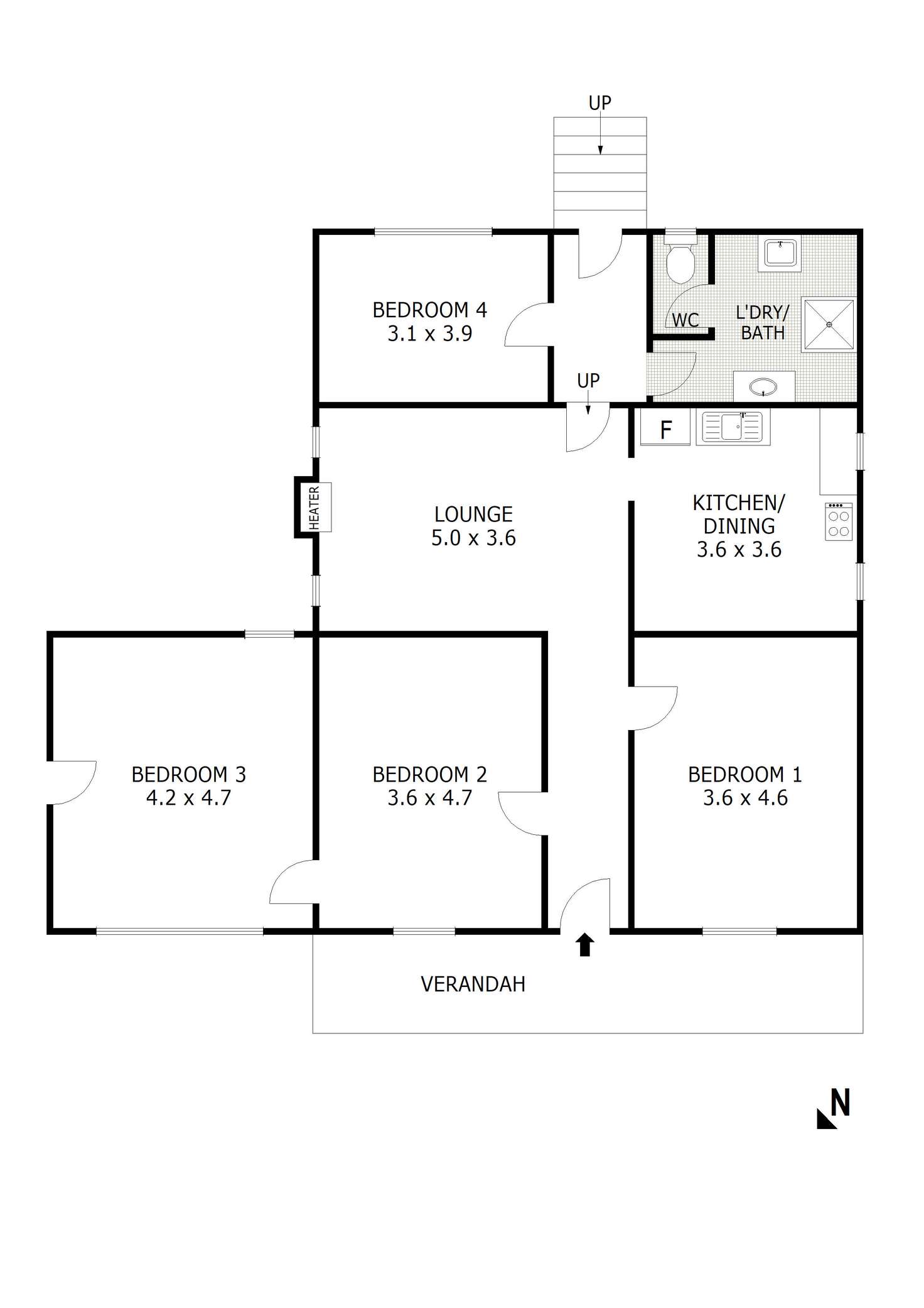 Floorplan of Homely house listing, 5 Junction Street, Eaglehawk VIC 3556