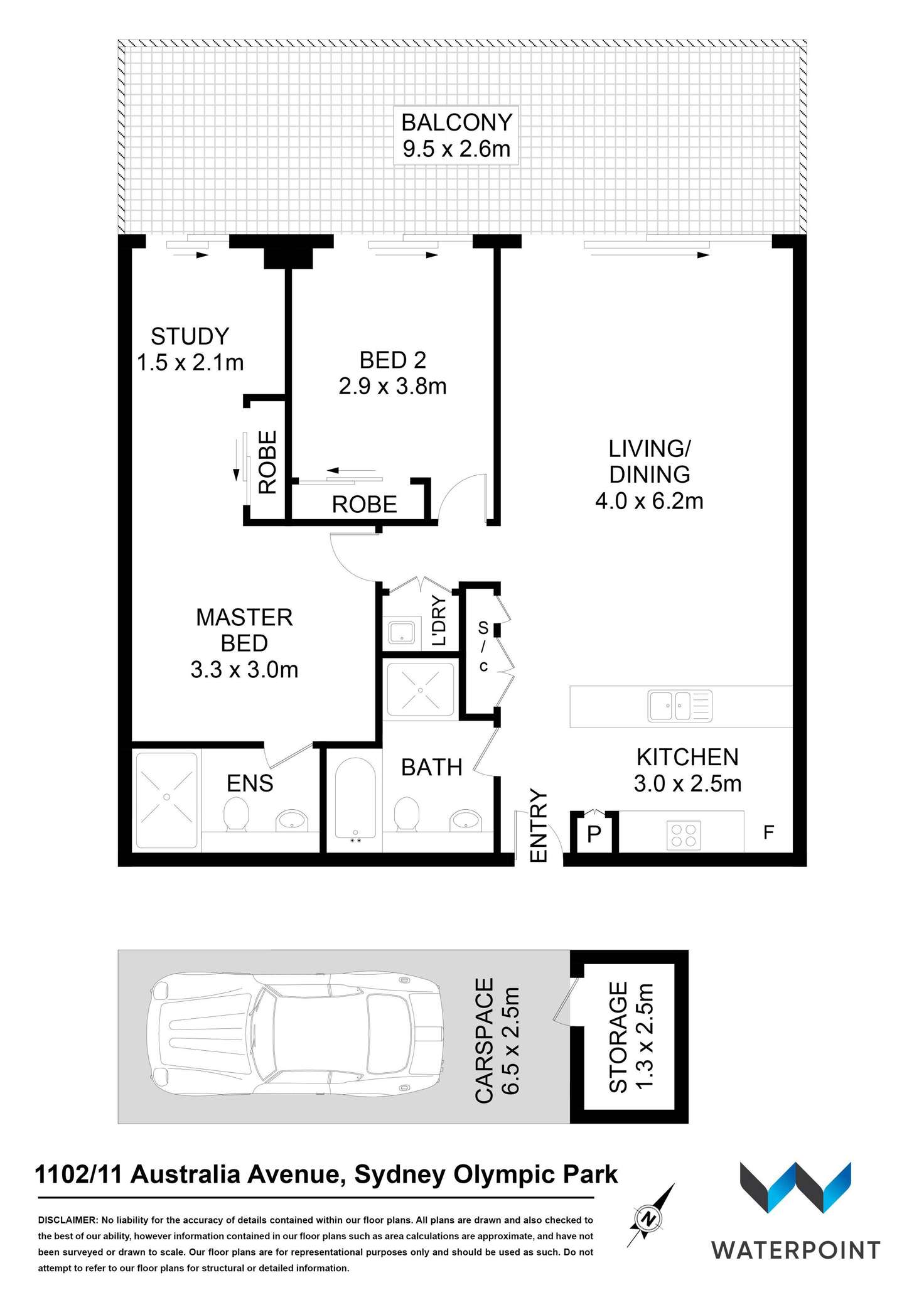 Floorplan of Homely apartment listing, 1102/11 Australia Avenue, Sydney Olympic Park NSW 2127