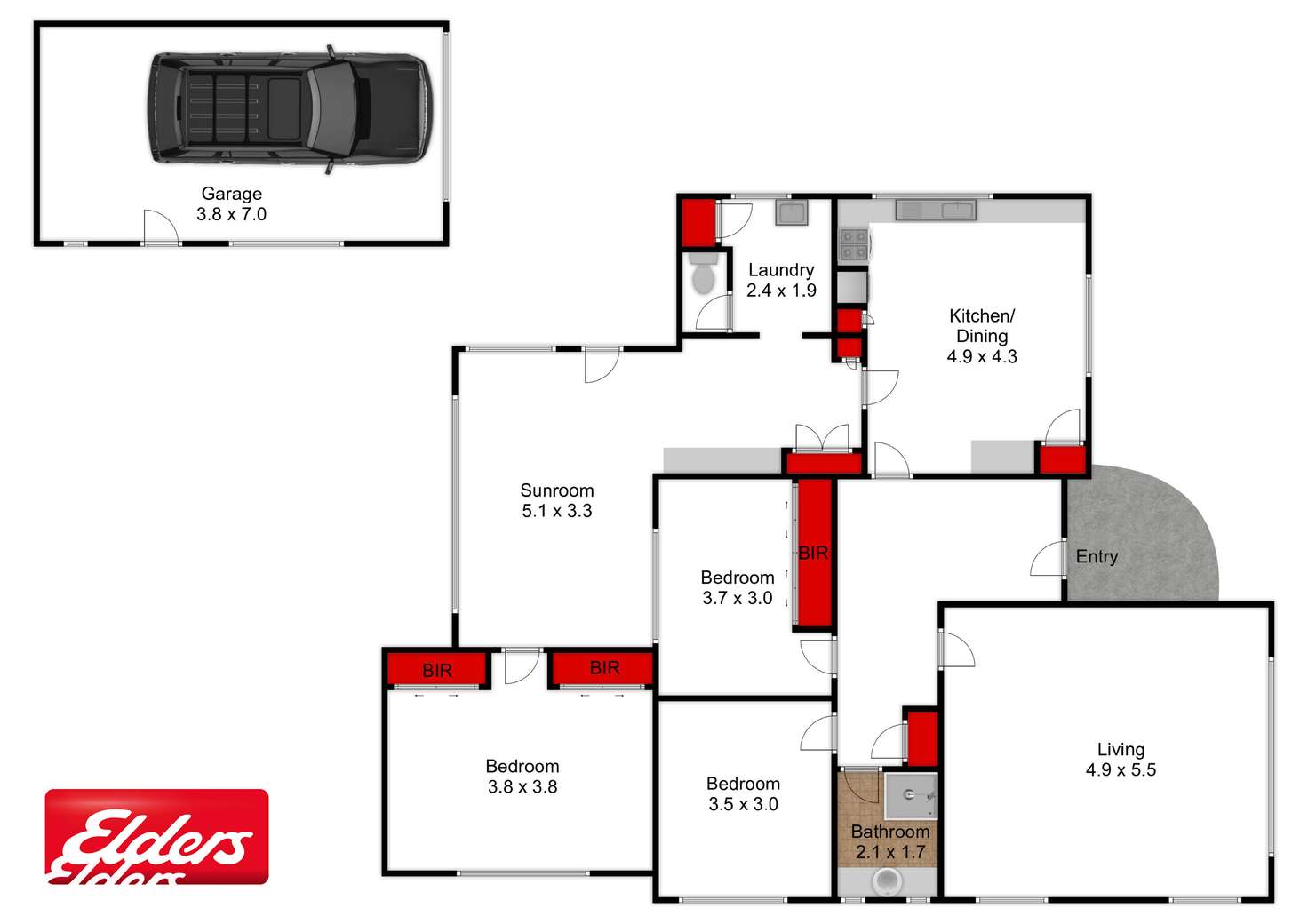 Floorplan of Homely house listing, 384 Commercial Road, Yarram VIC 3971