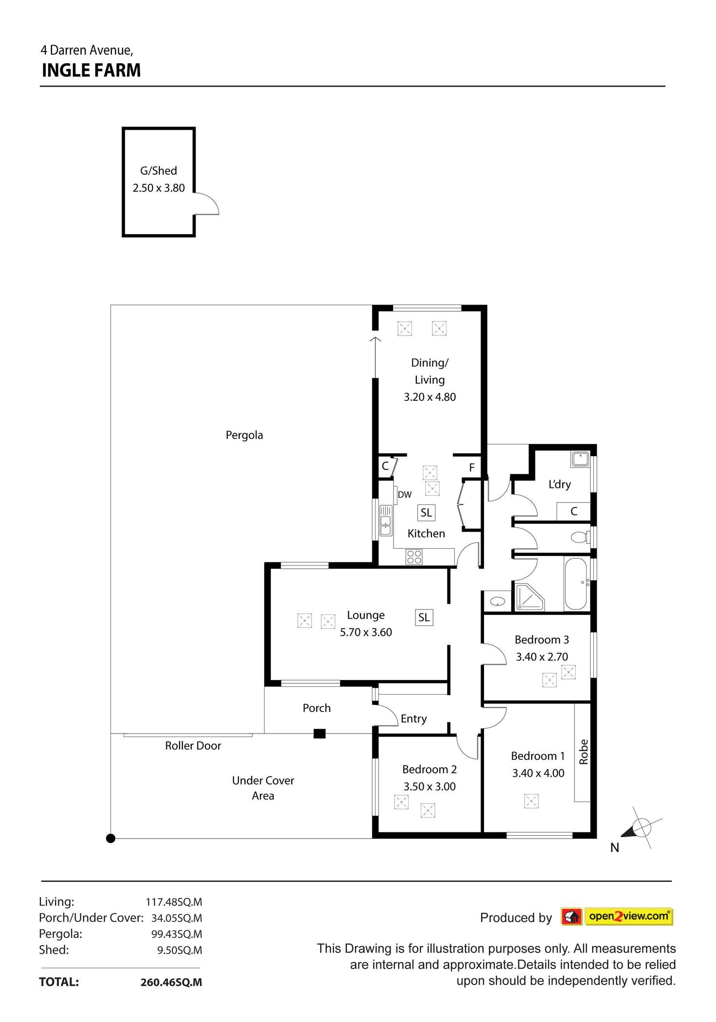 Floorplan of Homely house listing, 4 Darren Avenue, Ingle Farm SA 5098