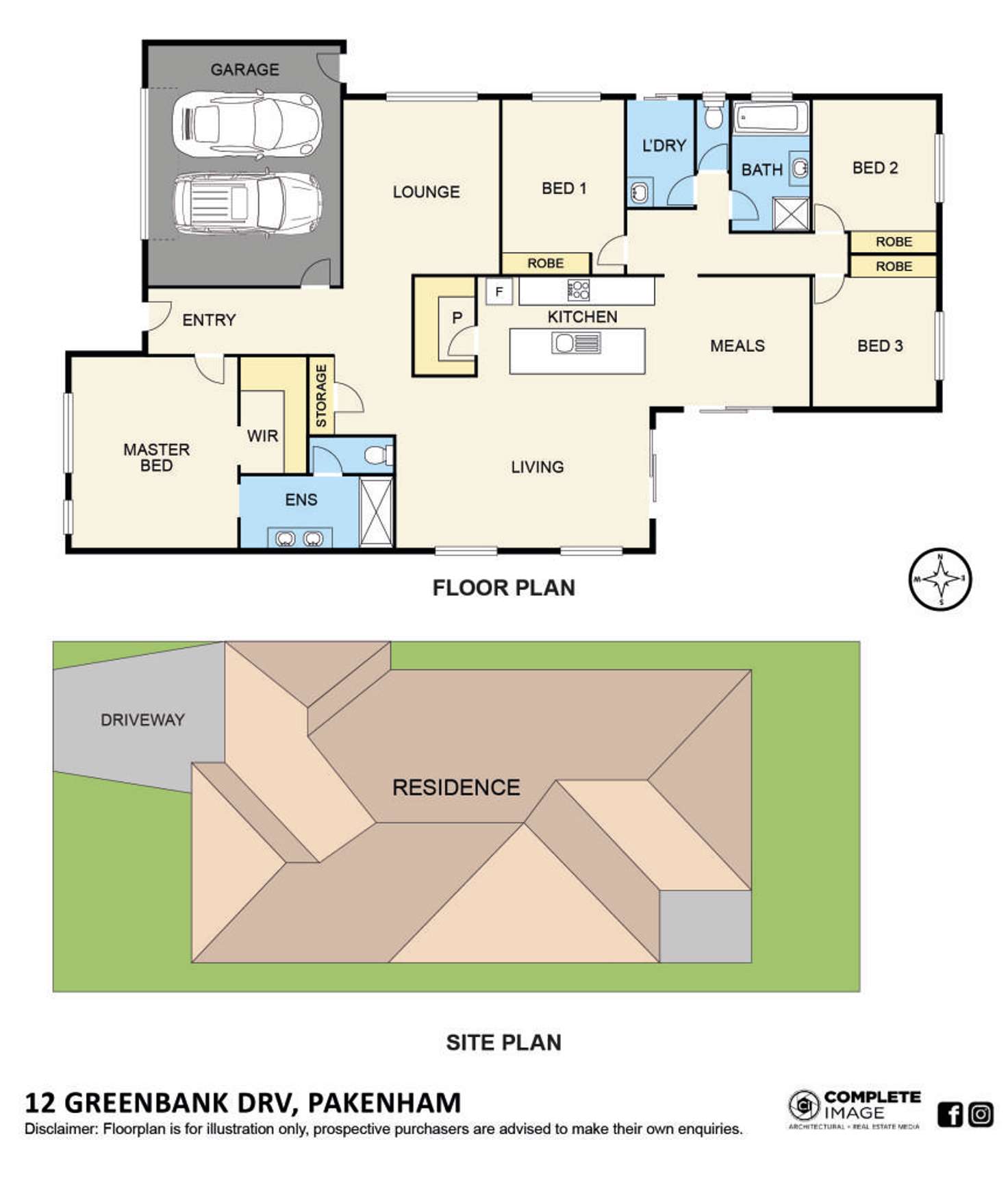 Floorplan of Homely house listing, 12 Greenbank Drive, Pakenham VIC 3810